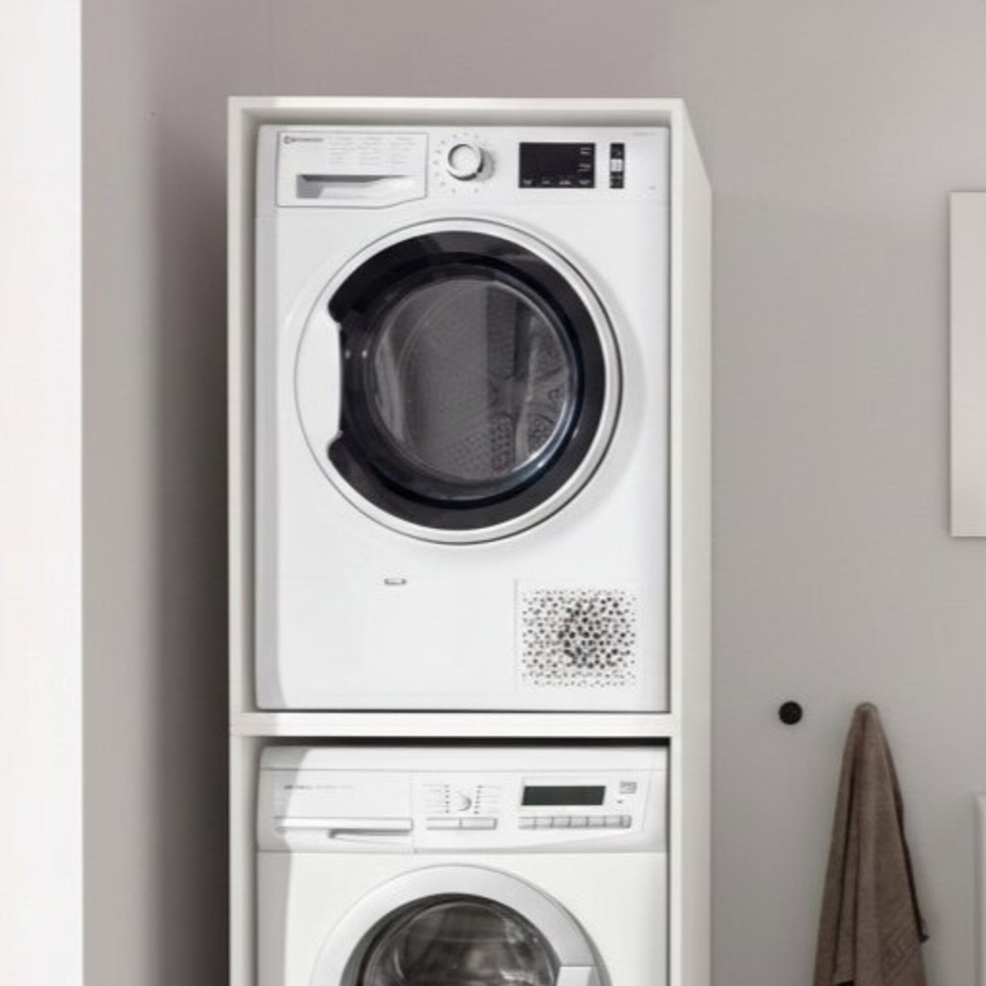 FACKELMANN Wäschetrocknerschrank 65 cm breit, Weiß