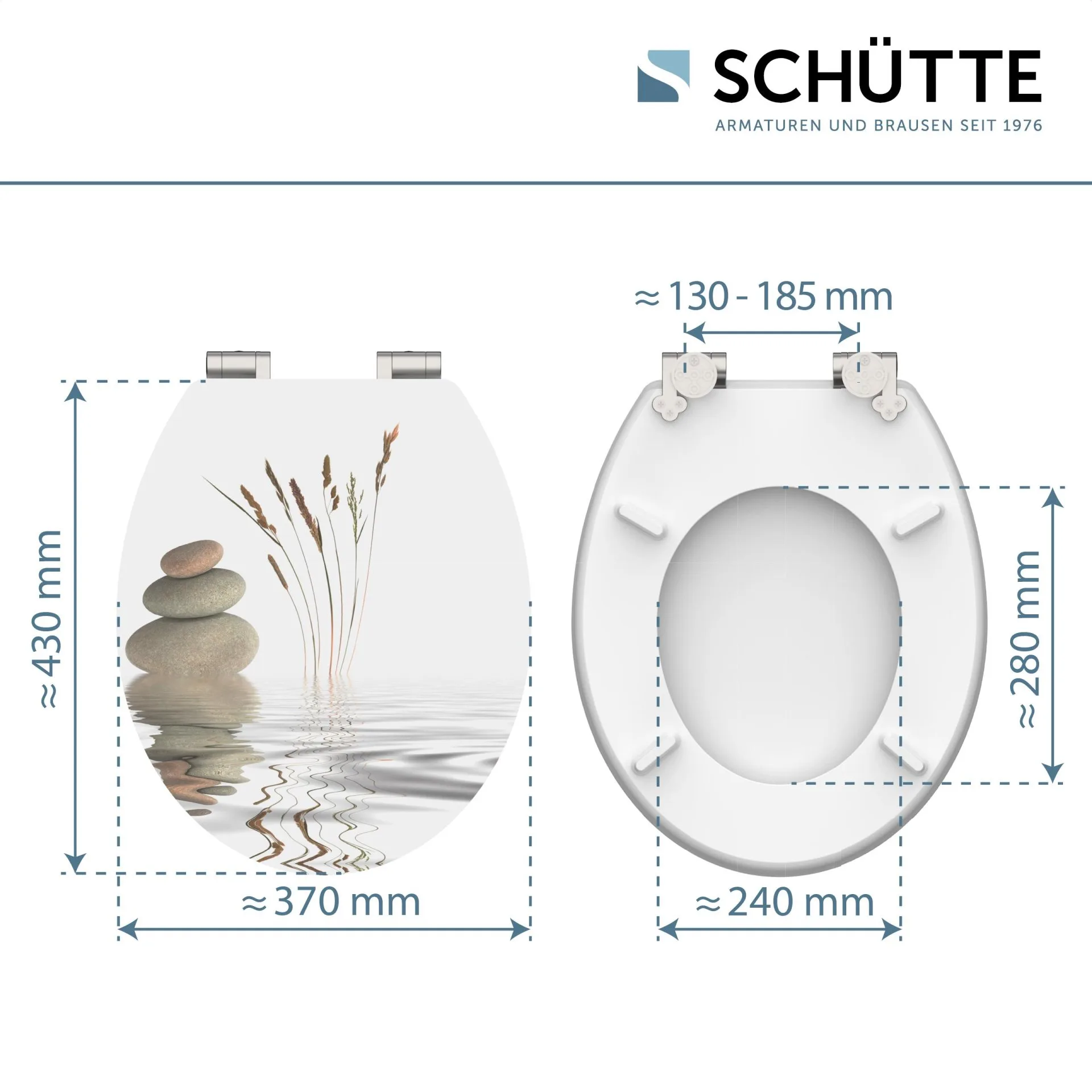 SCHÜTTE BALANCE WC-Sitz, MDF HG, mit Absenkautomatik