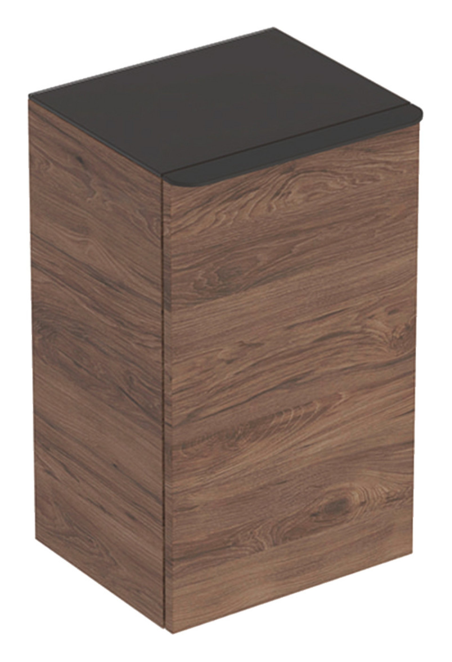 GEBERIT SMYLE SQUARE Seitenschrank 36 cm breit, Braun dunkel, Türanschlag rechts