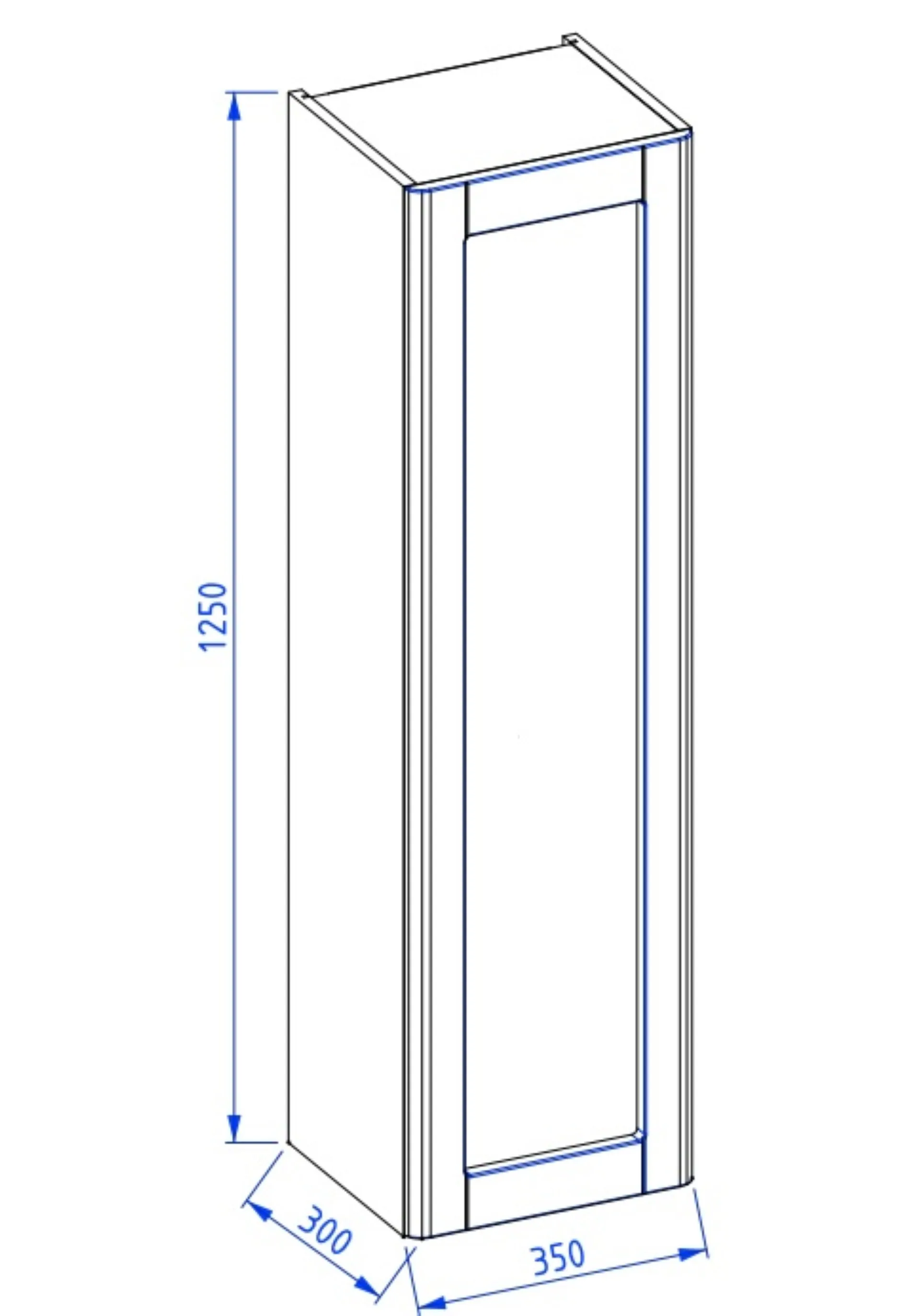 BADEDU PINA Hochschrank 35 cm breit, Grün