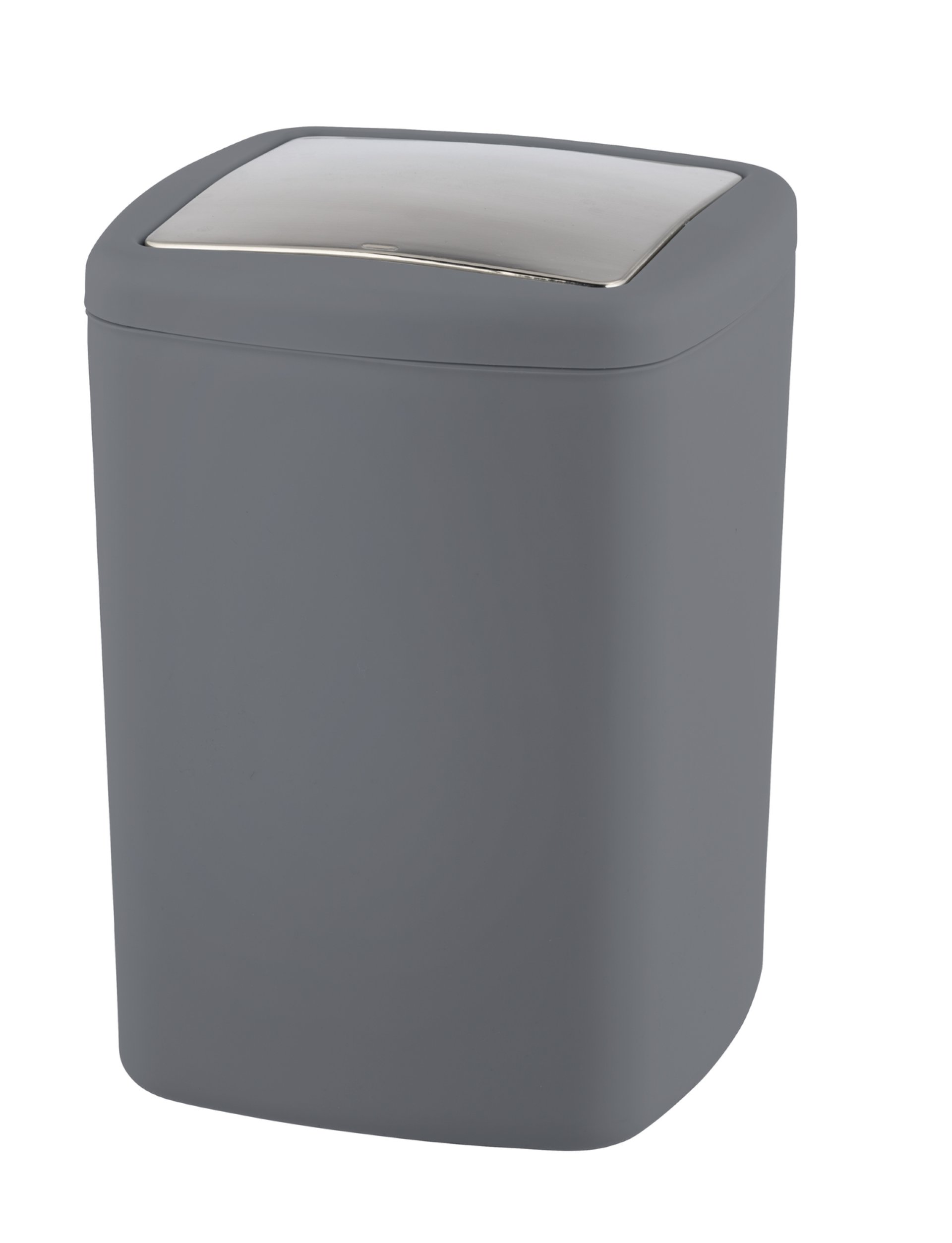 WENKO BARCELONA Kosmetikeimer 8,5 Liter, Grau, Spezialkunststoff, absolut bruchsicher