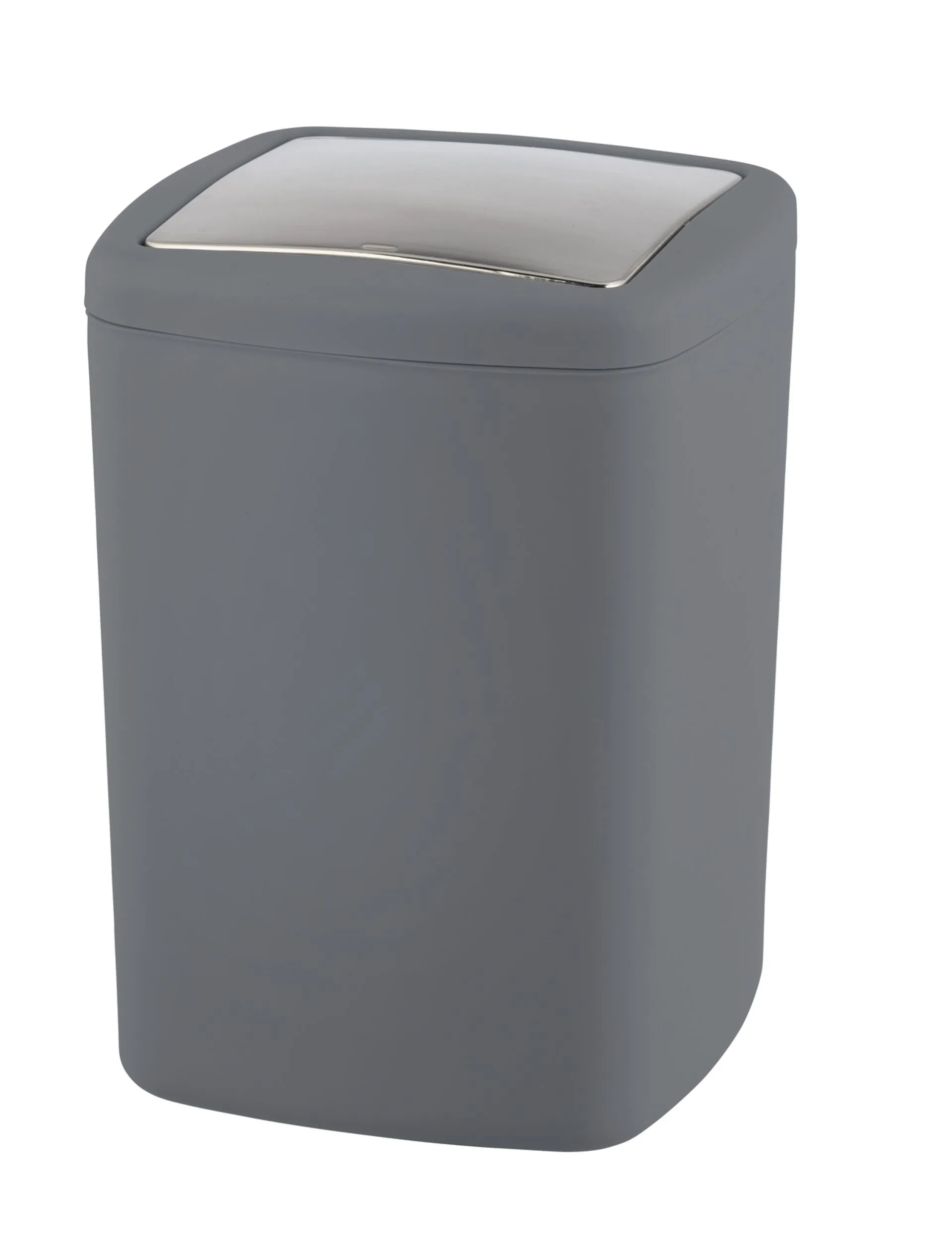 WENKO BARCELONA Kosmetikeimer 8,5 Liter, Grau, Spezialkunststoff, absolut bruchsicher