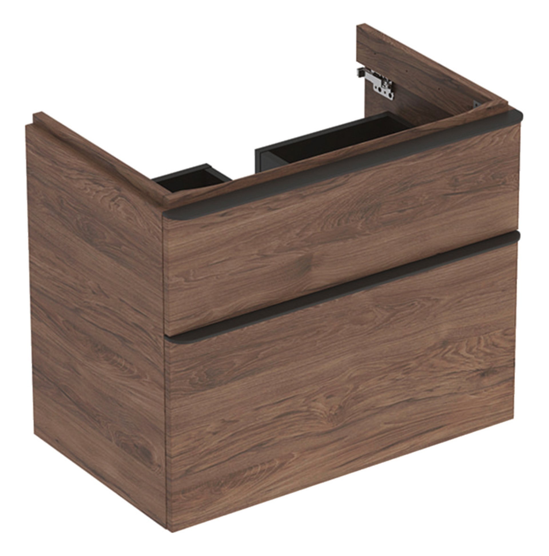 GEBERIT SMYLE SQUARE Waschbeckenunterschrank 73,4 cm breit, Braun dunkel