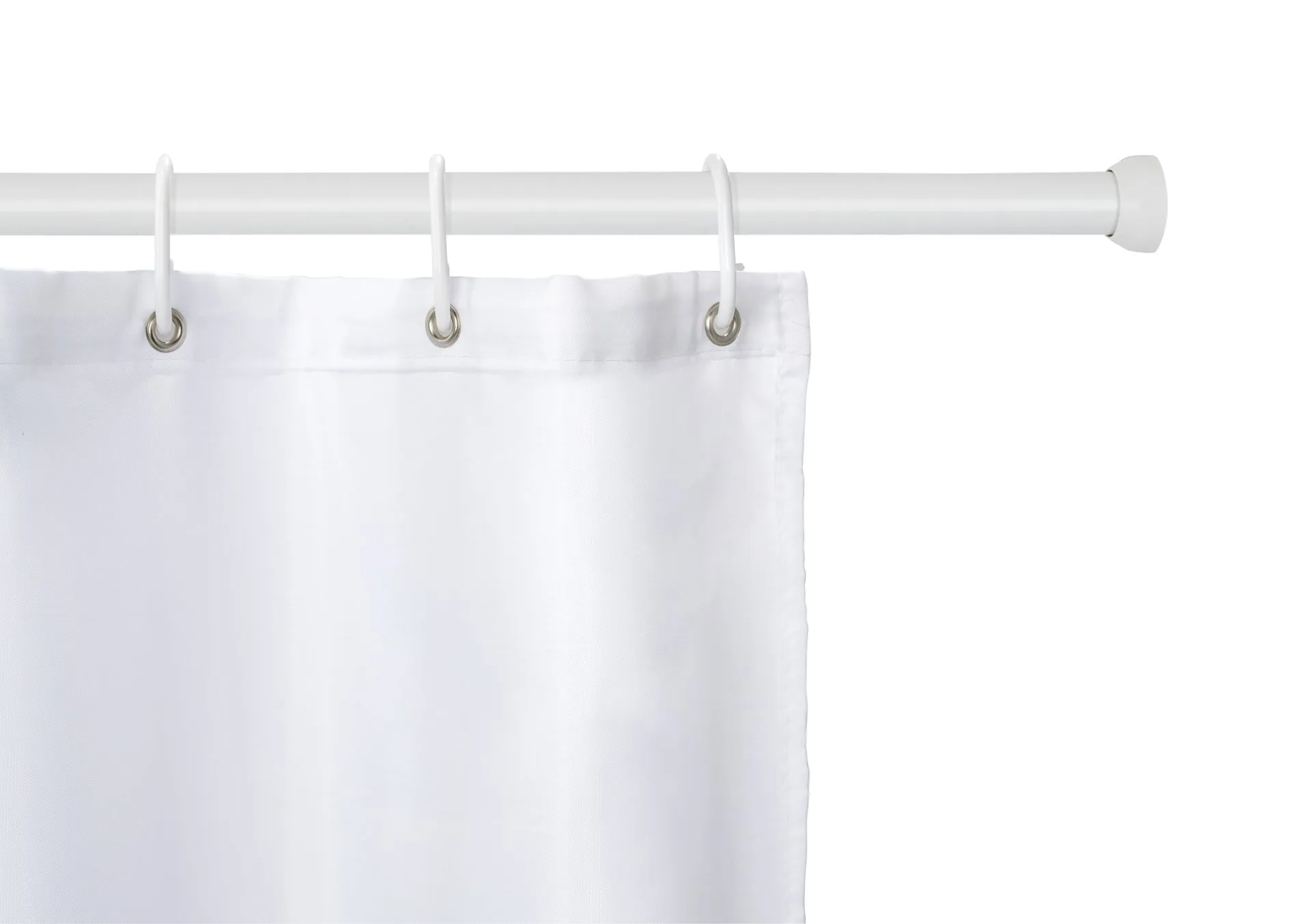 WENKO Teleskop-Duschstange 110-185 cm, Weiß, Aluminium rostfrei