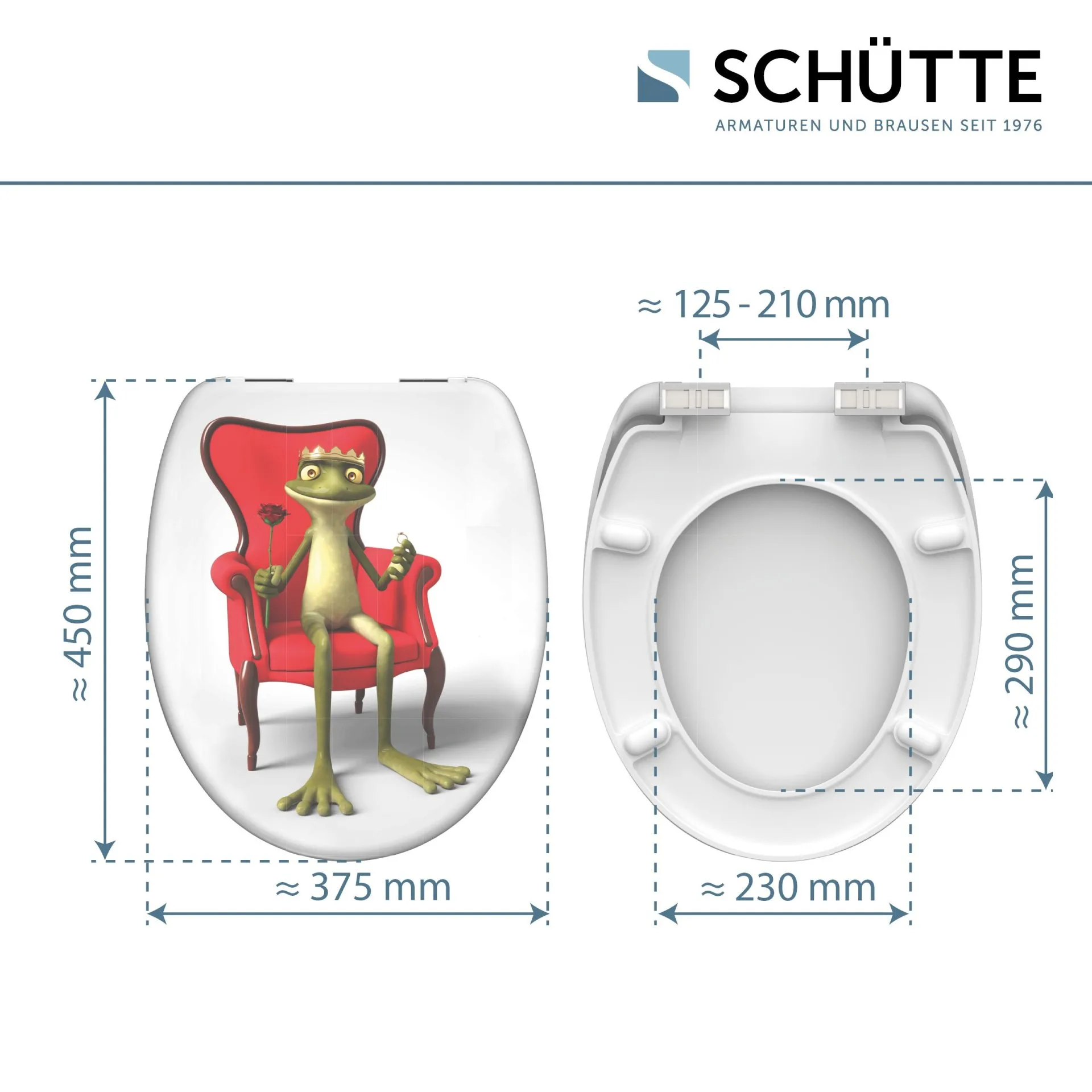 SCHÜTTE FROG KING WC-Sitz, Kunststoff, mit Absenkautomatik