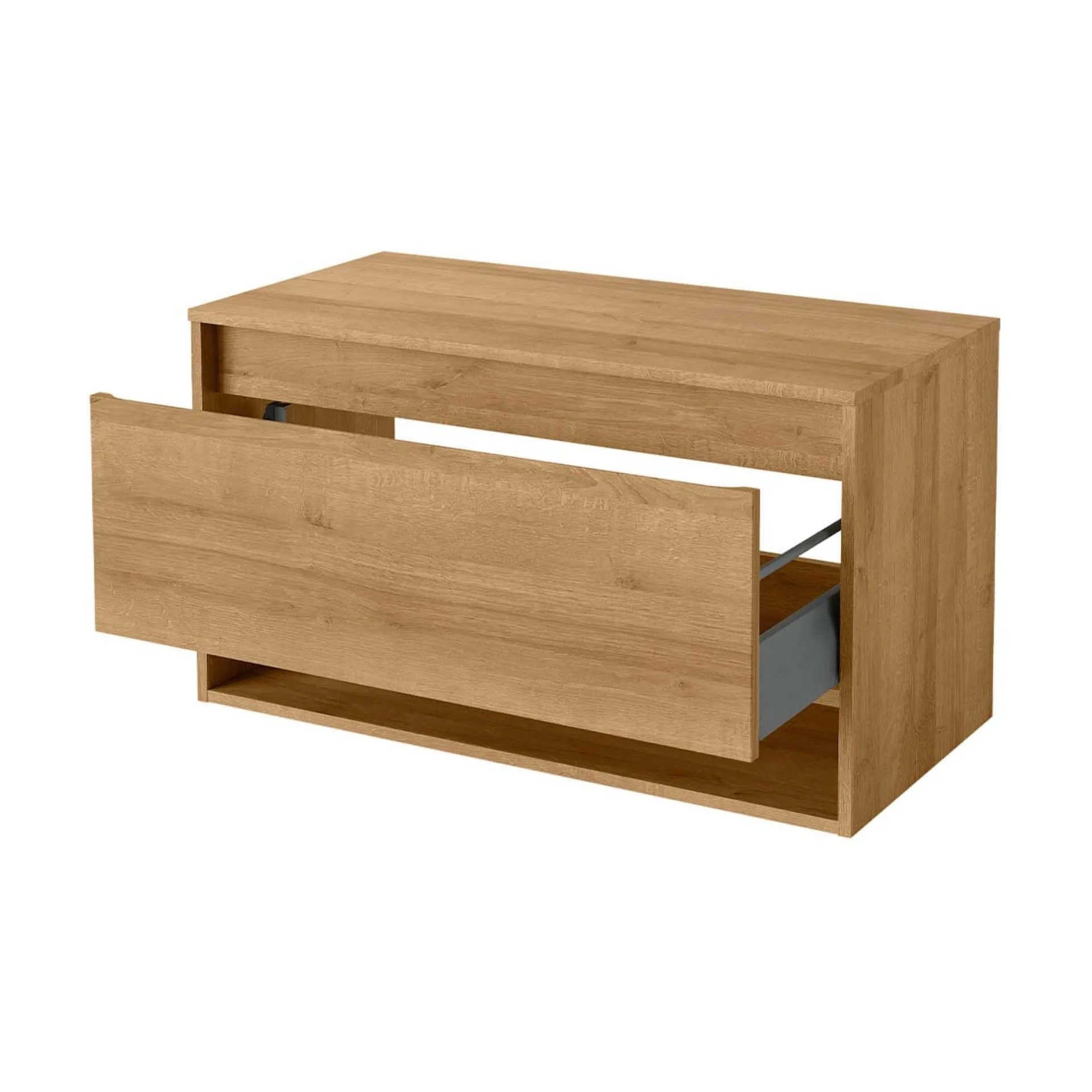 Fackelmann NATURA Waschbeckenunterschrank 94 cm breit, Braun hell