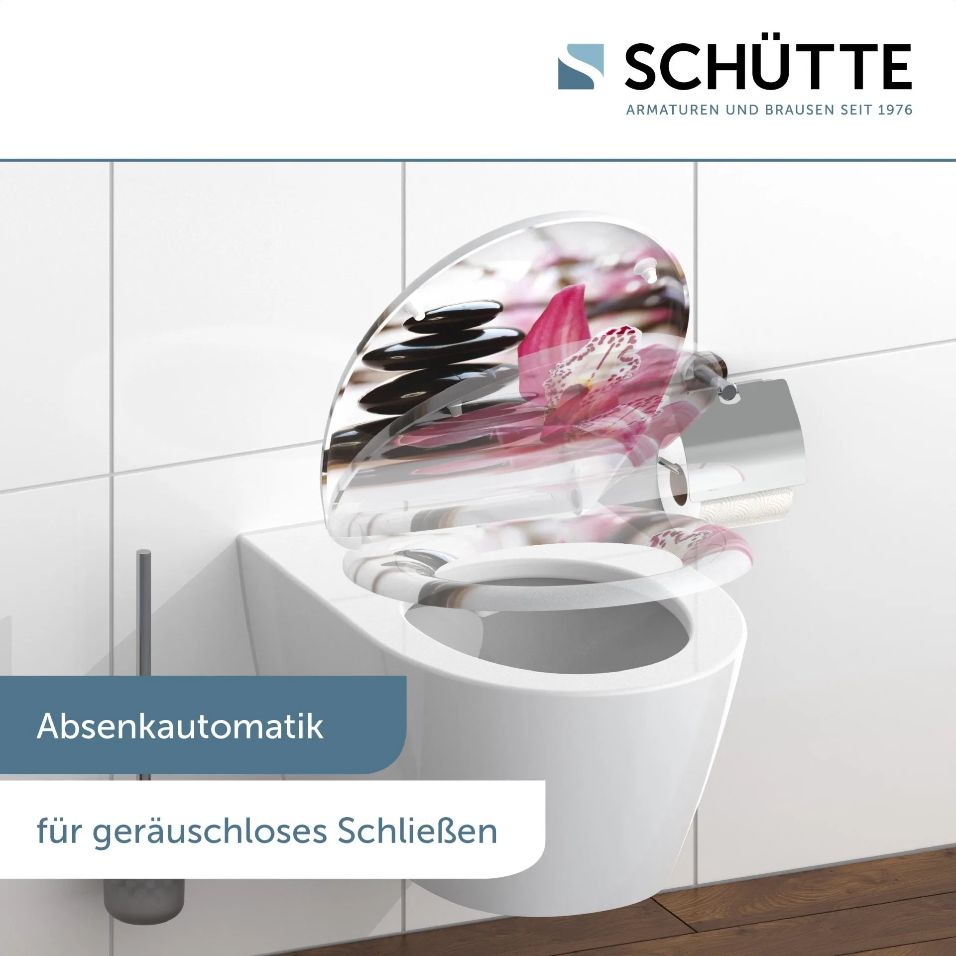 SCHÜTTE WELLYNESS WC-Sitz, Kunststoff, mit Absenkautomatik und Schnellverschluss