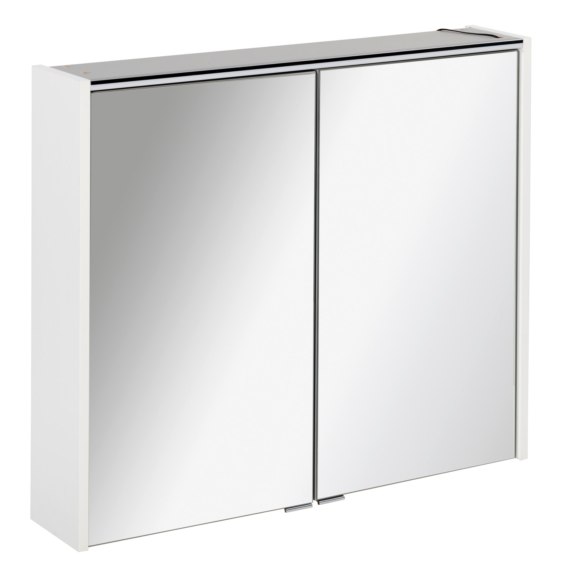 Fackelmann DENVER LED Spiegelschrank 80 cm breit, Weiß