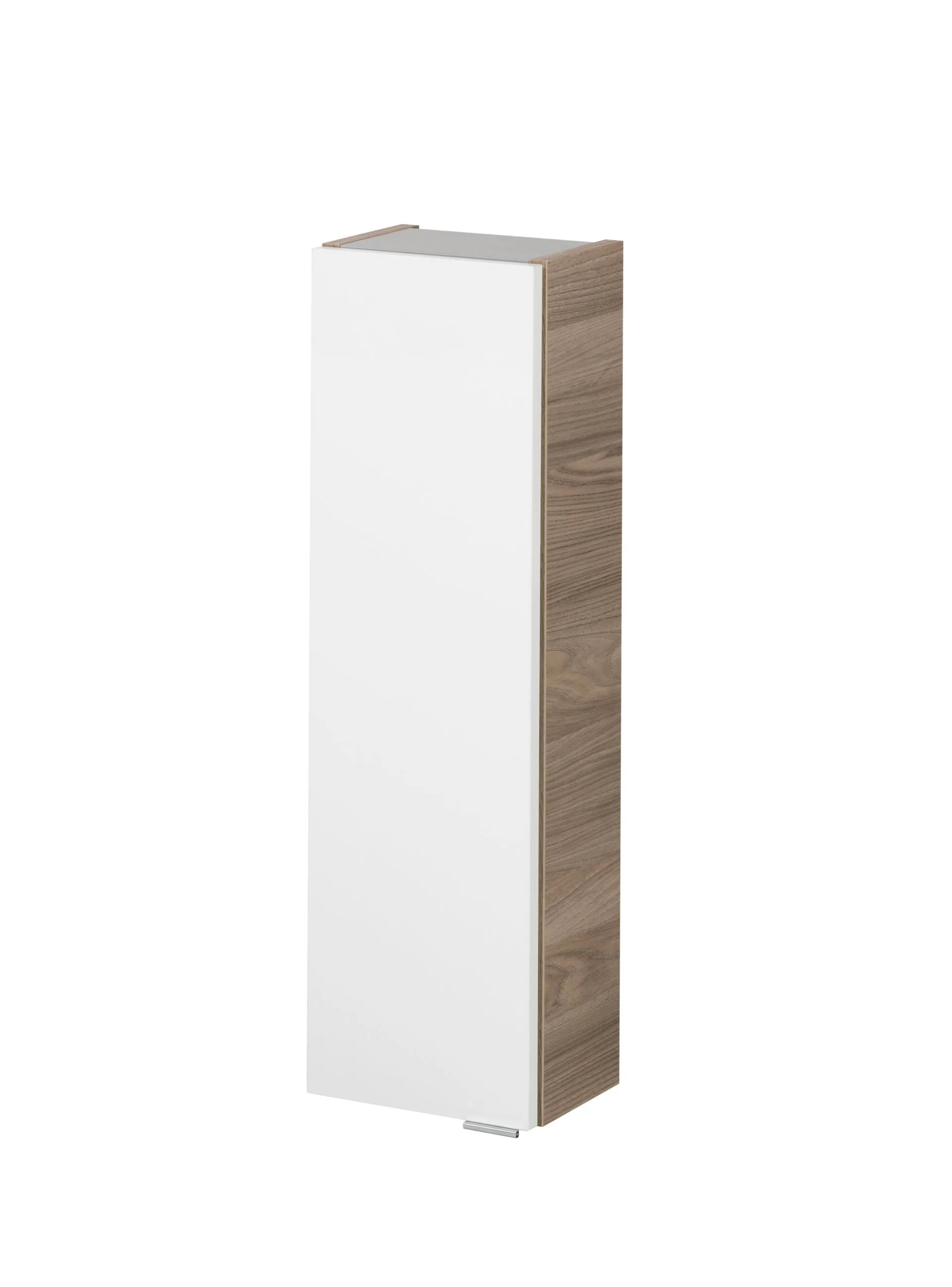 FACKELMANN LUXOR Hängeschrank 20 cm breit, Weiß/Braun hell, Türanschlag links