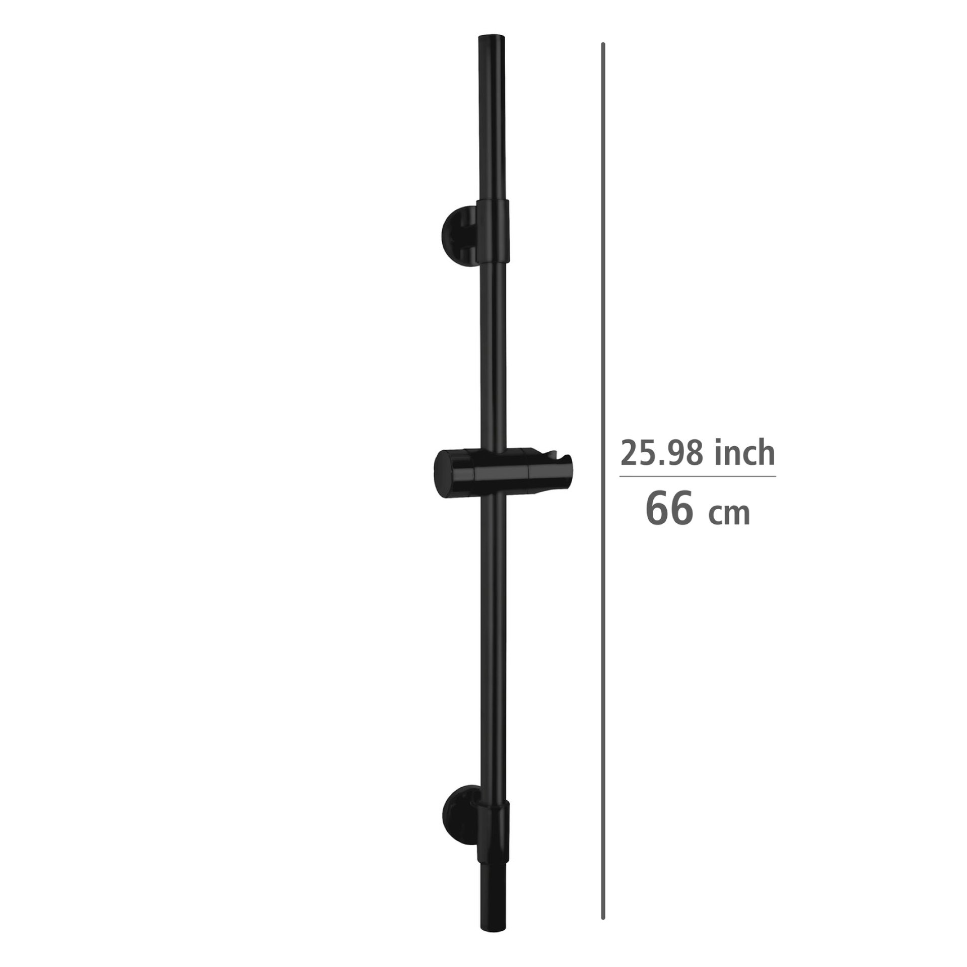 WENKO BASIC Duschstange 66 cm, Schwarz