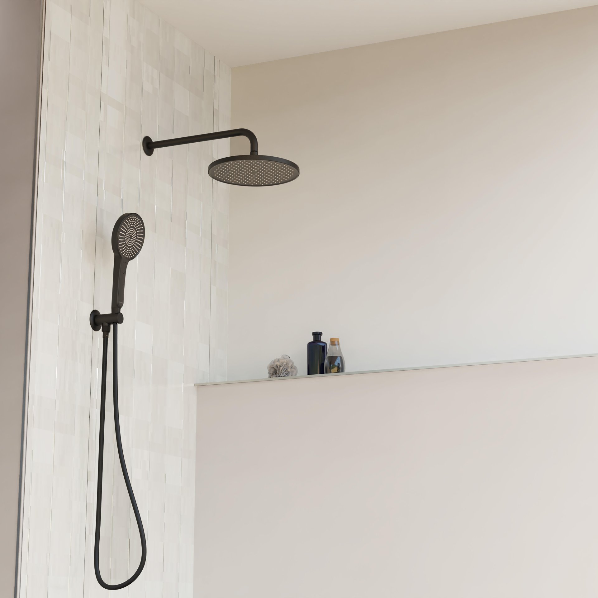 SCHÜTTE CAPRI Brause-Komplettset für die Dusche, Schwarz matt