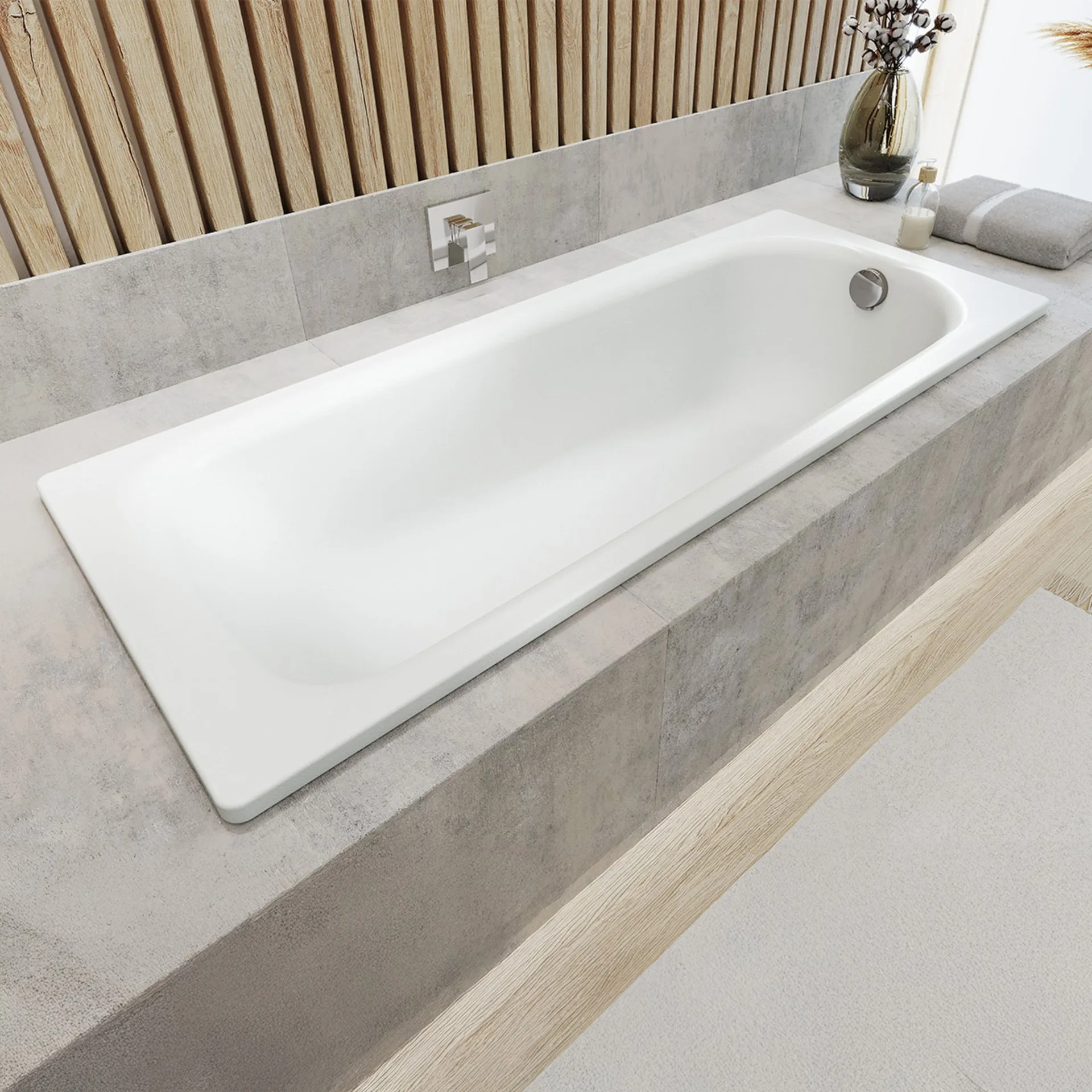 KALDEWEI SANIFORM PLUS Badewanne 180 cm breit, Weiß, Mod. 375-1