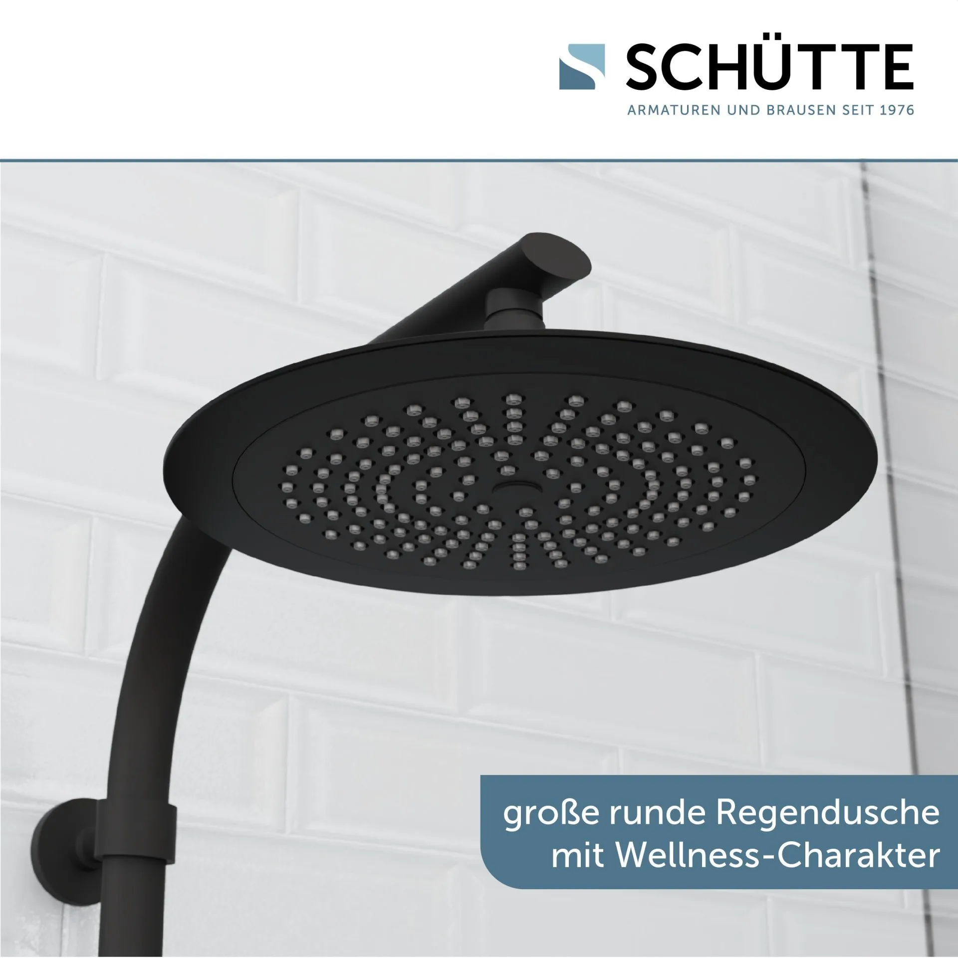 SCHÜTTE MADURA FRESH Überkopf-Brauseset, Schwarz matt