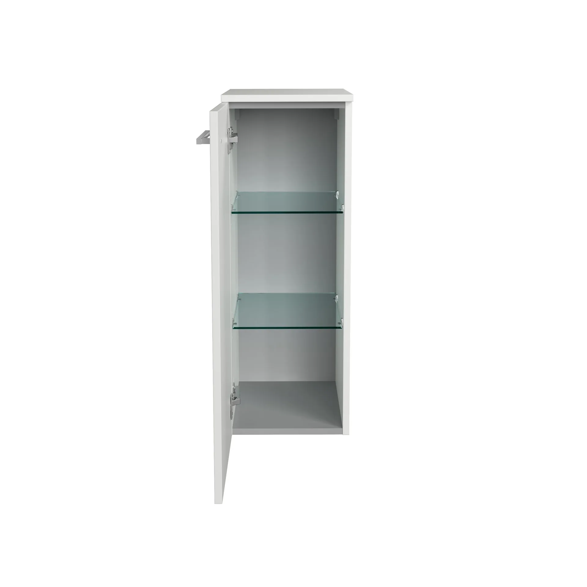 FACKELMANN B.ROUND Midischrank 30 cm breit, Weiß, Türanschlag links