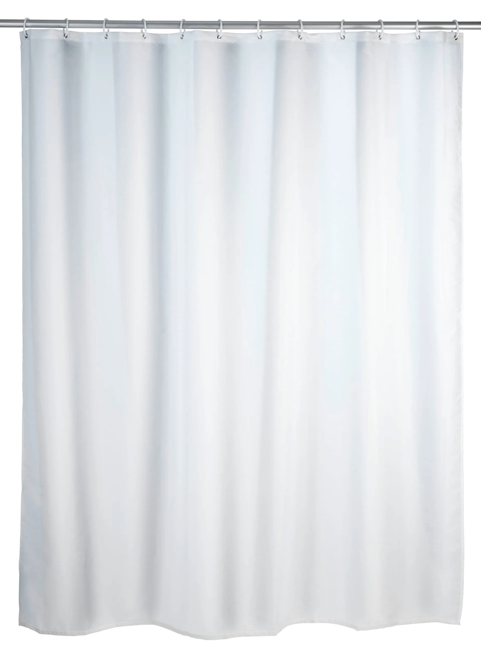 WENKO UNI Duschvorhang 180 x 200 cm, Weiß, waschbar