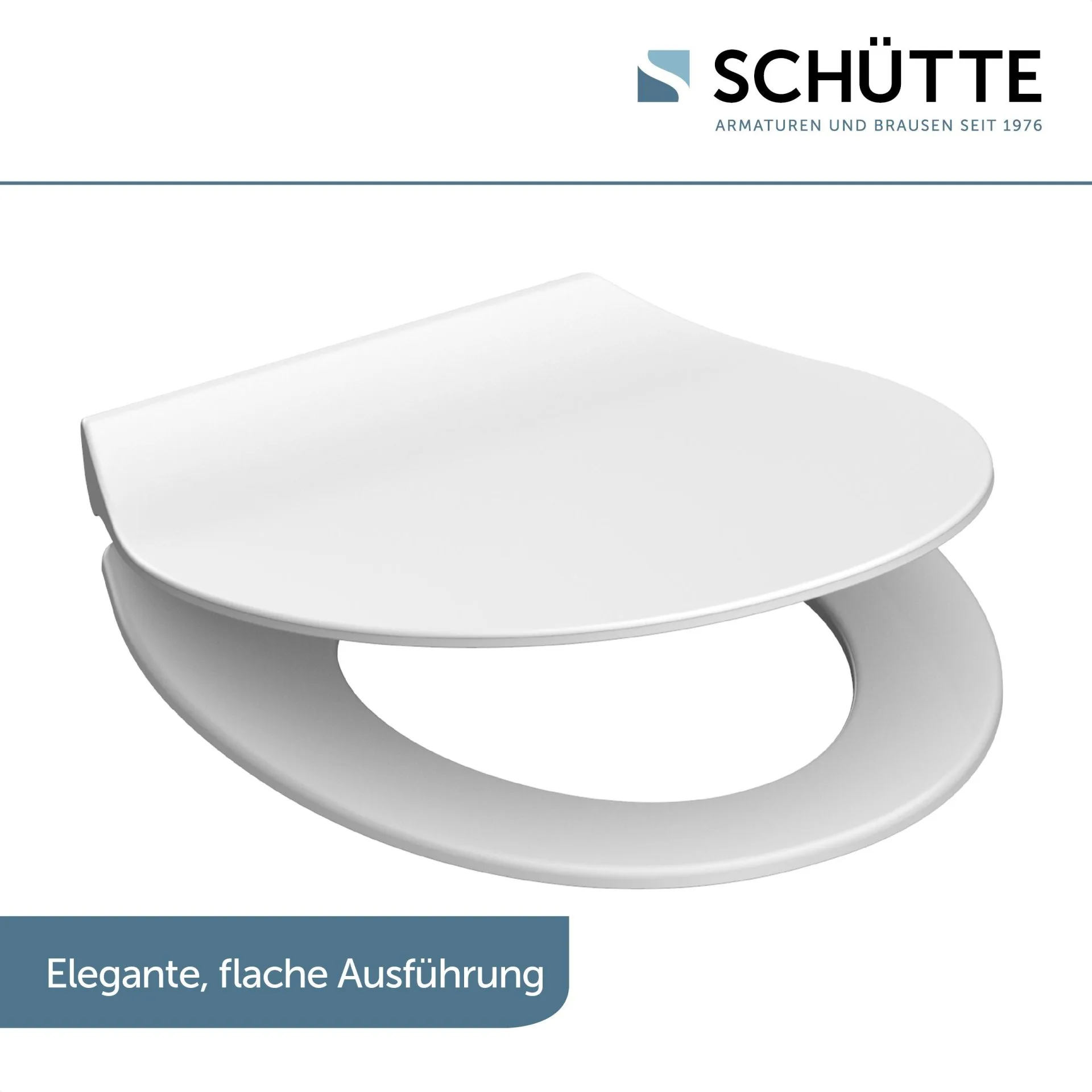 SCHÜTTE SLIM WHITE WC-Sitz, Kunststoff, mit Absenkautomatik und Schnellverschluss