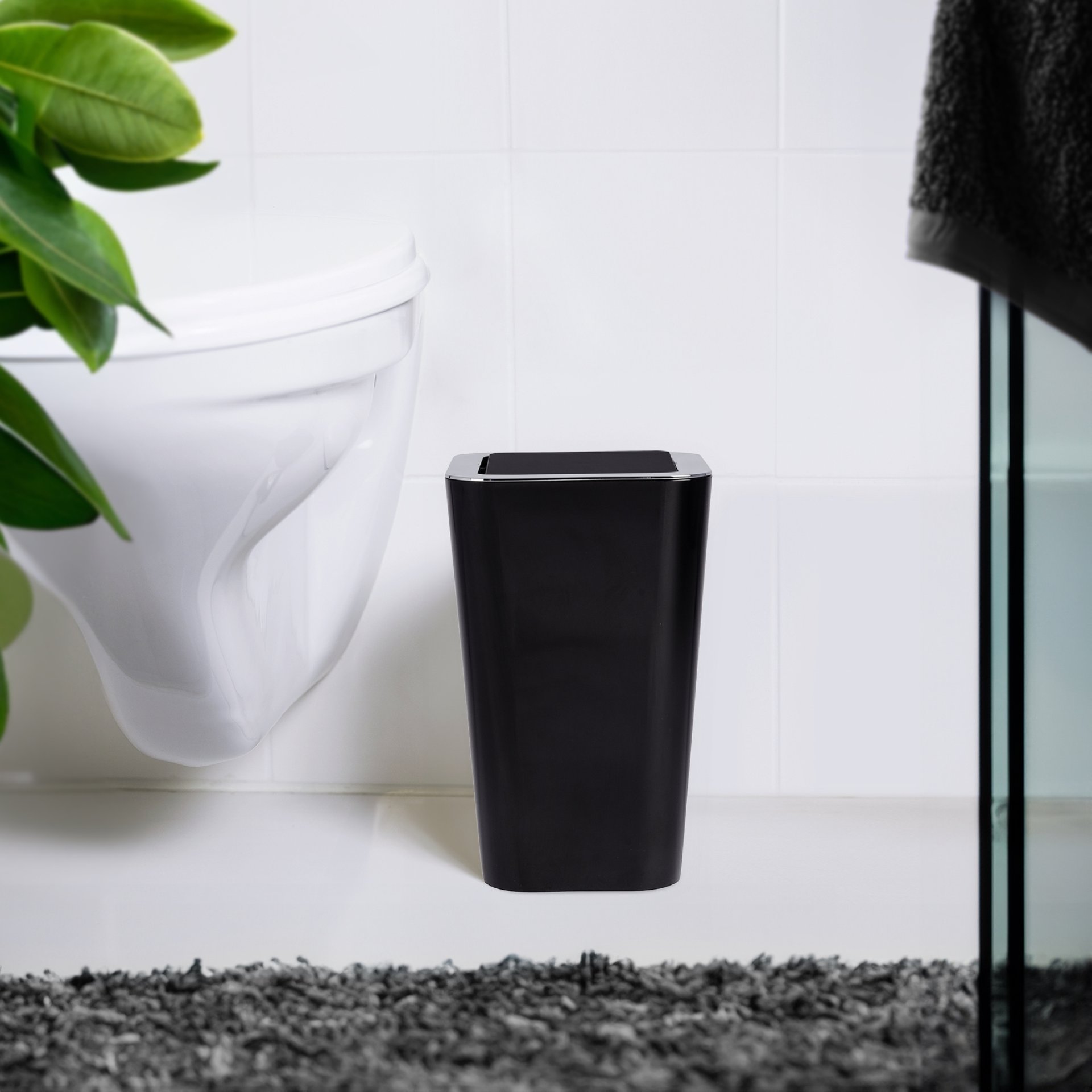 WENKO CANDY Kosmetikeimer 6 Liter, Schwarz