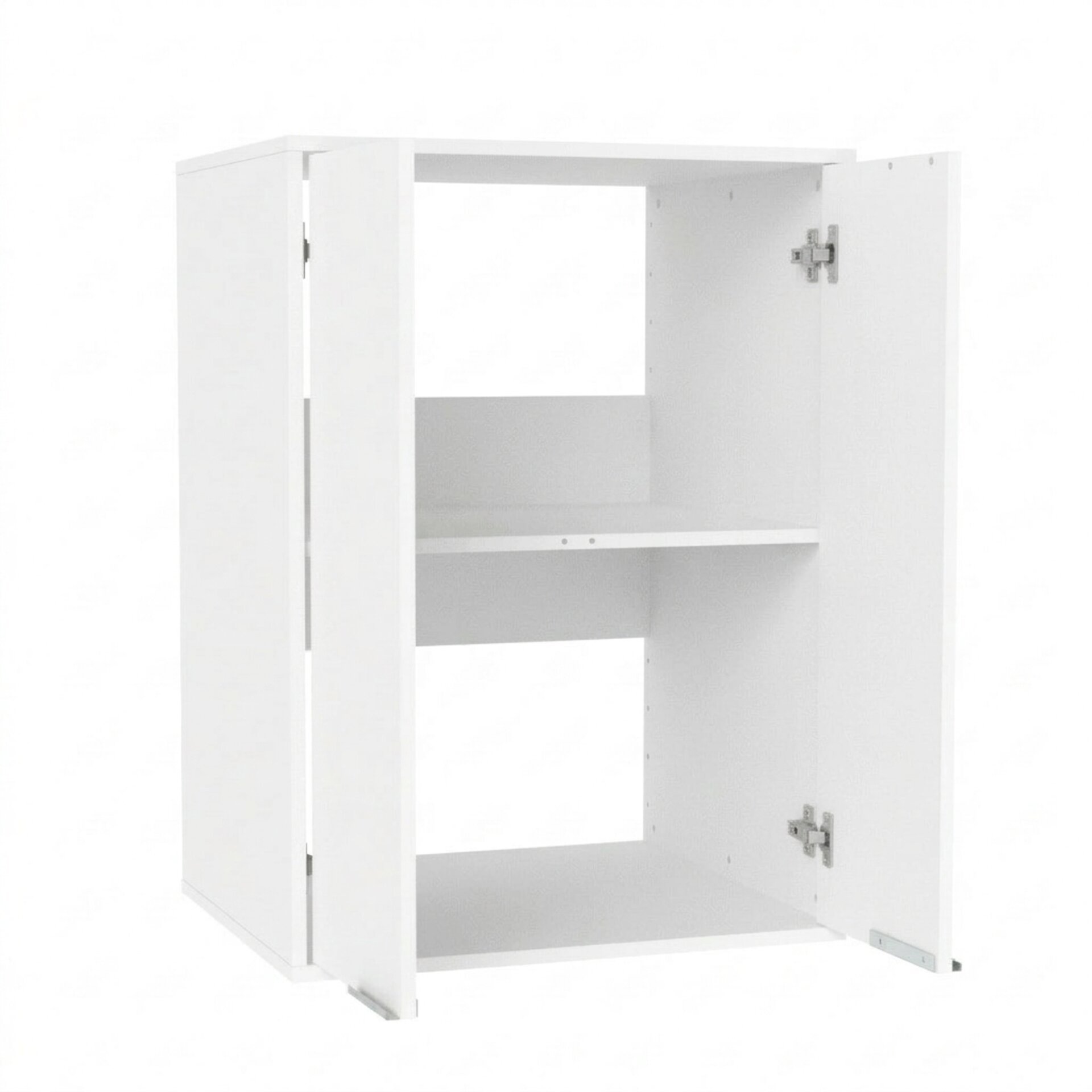 FACKELMANN Waschturm Set 3-teilig 115 cm breit, Weiß + Trockner-/Waschmaschinen-Schrank, mit Fuß + Aufsatzschrank + Wäscheschrank