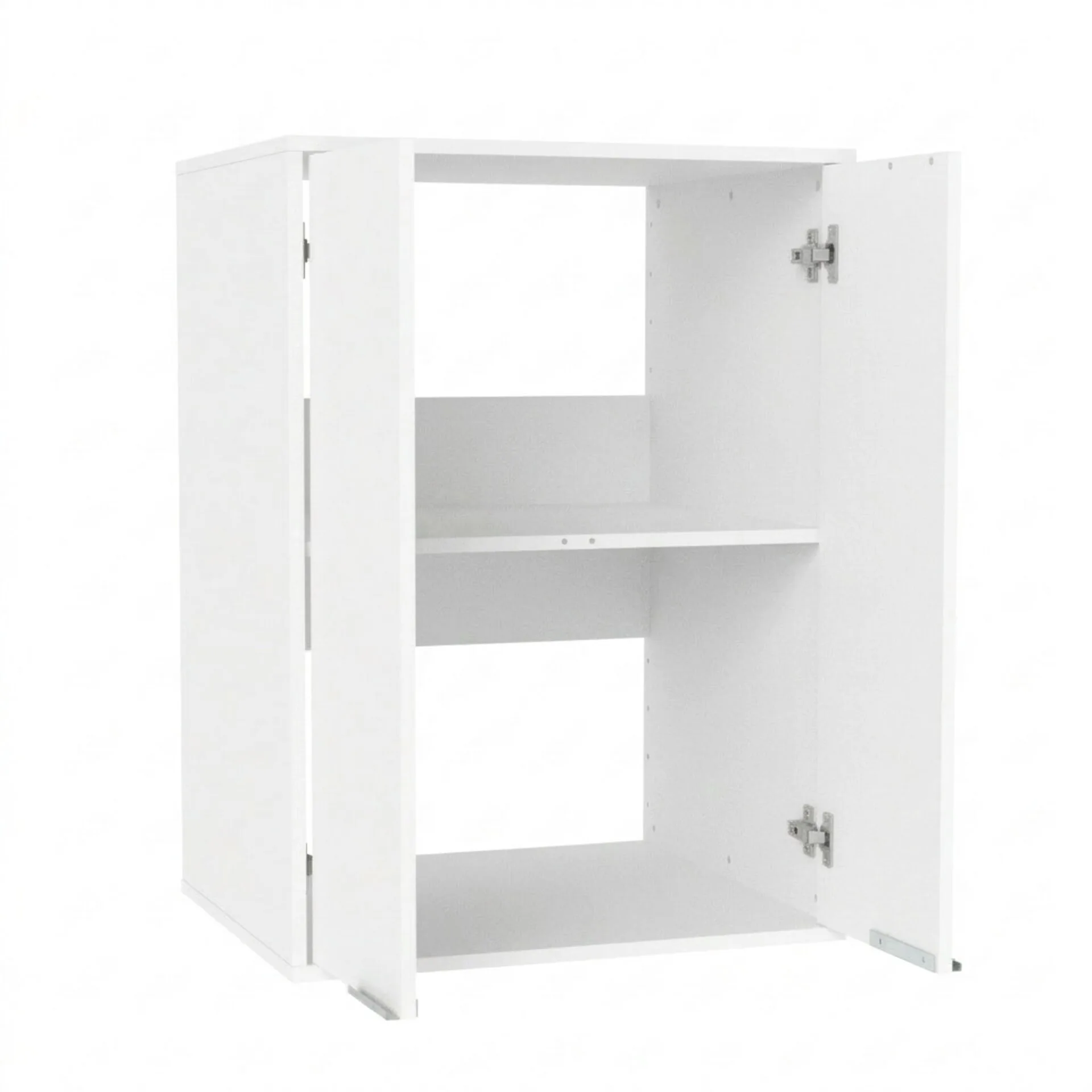 FACKELMANN Waschturm Set 3-teilig 115 cm breit, Weiß + Trockner-/Waschmaschinen-Schrank + Aufsatzschrank + Wäscheschrank