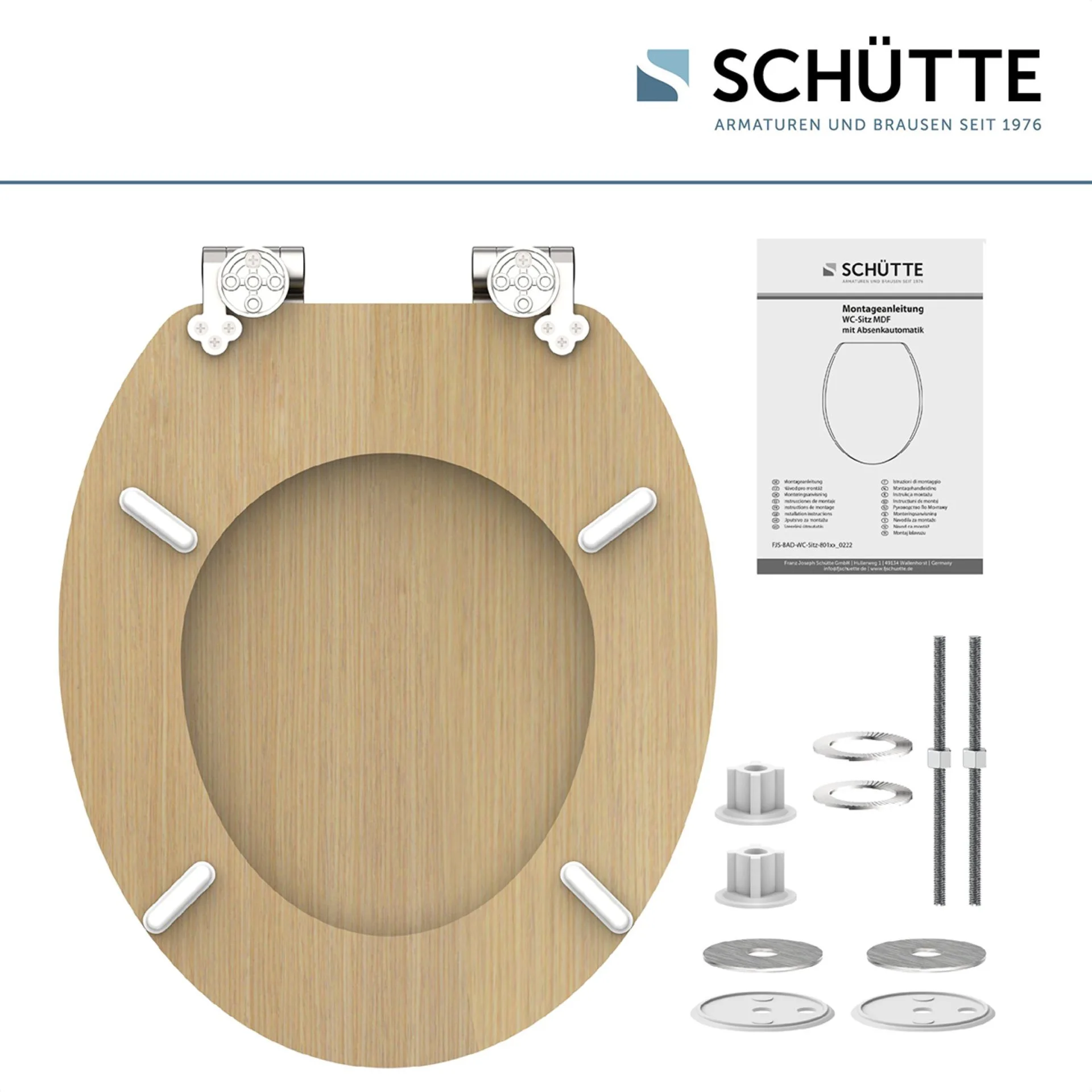 Schütte NATURAL WOOD WC-Sitz, mit Absenkautomatik