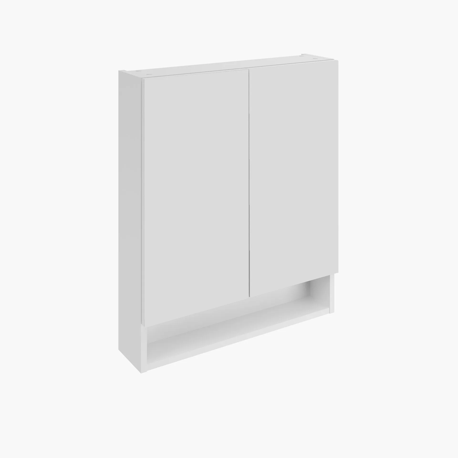 FACKELMANN Hängeschrank 60 cm breit, Weiß, mit Ablage