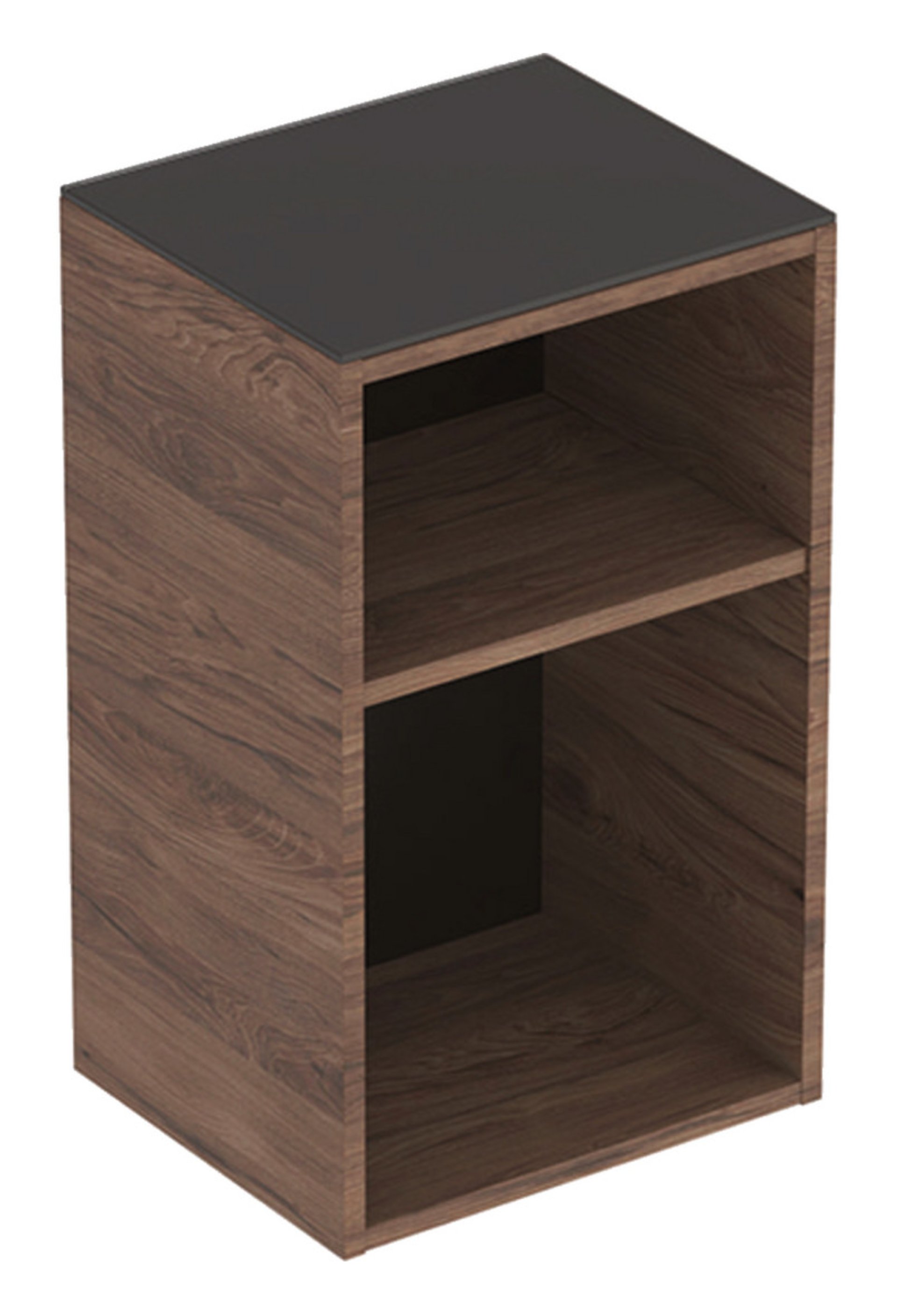 GEBERIT SMYLE SQUARE Badregal 36 cm breit, Braun dunkel, 2 Fächer