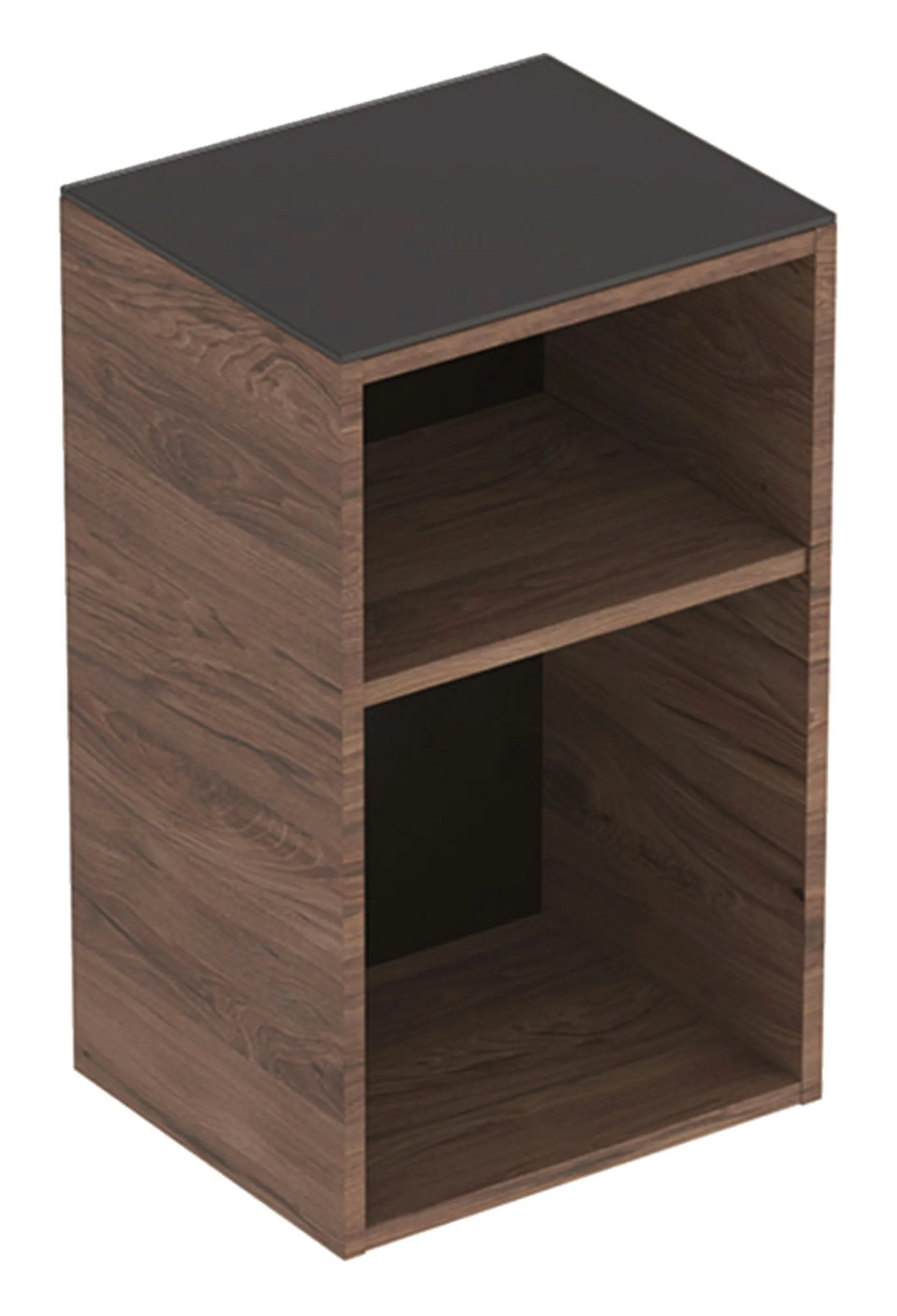 GEBERIT SMYLE SQUARE Badregal 36 cm breit, Braun dunkel, 2 Fächer