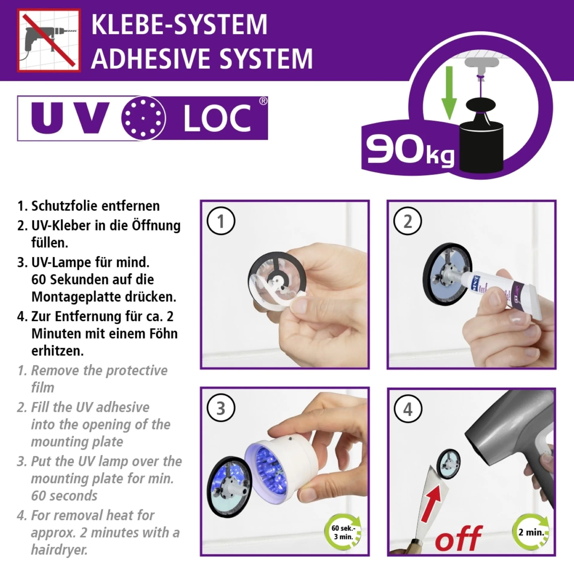 WENKO UDINE Seifenspender 200 ml, Schwarz/Silber, Edelstahl rostfrei, UV-Loc