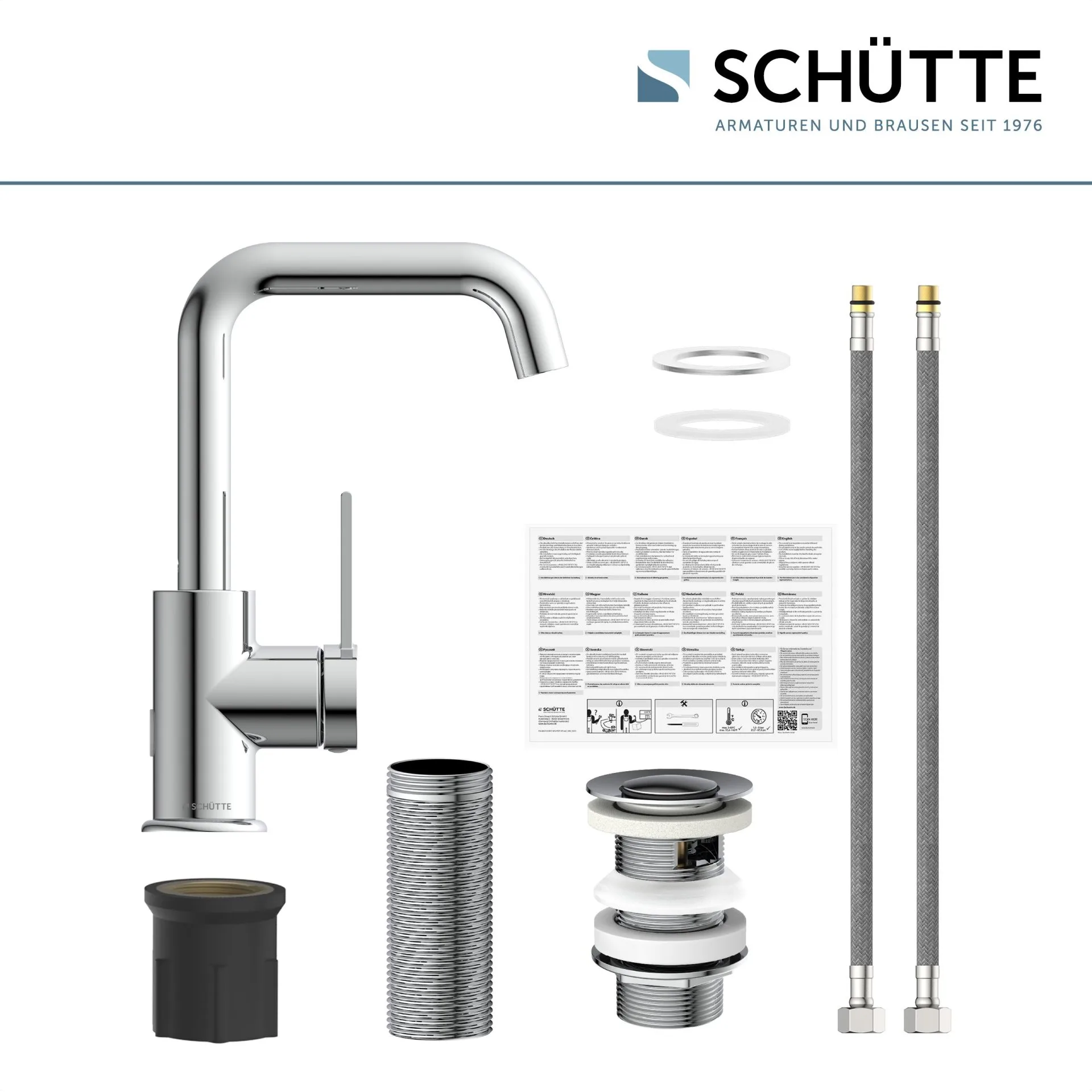 SCHÜTTE LOS ANGELES Waschtischarmatur, Chrom, schwenkbar
