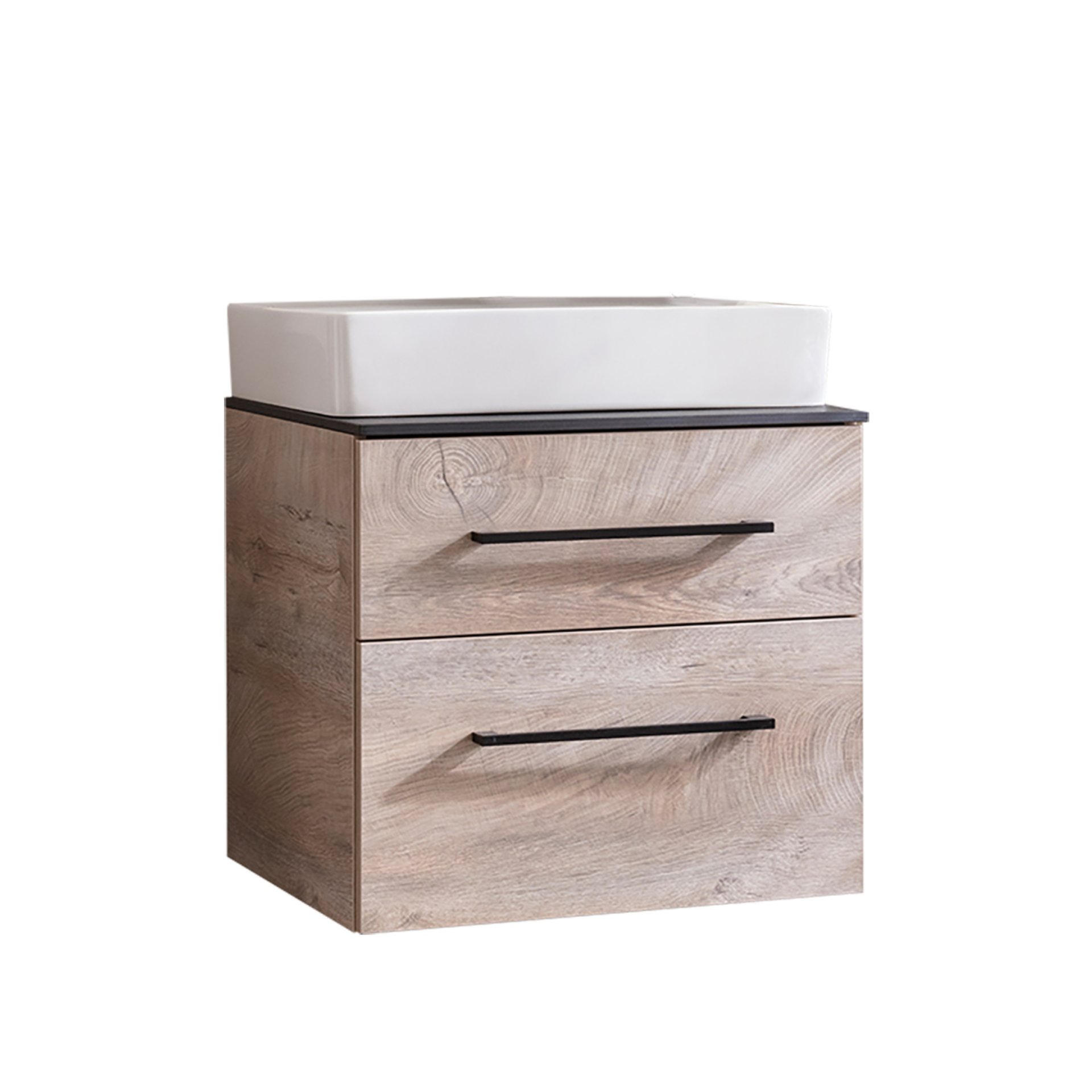 Fackelmann OXFORD Badmöbelset 3-teilig, 60 cm, Braun hell, Keramik