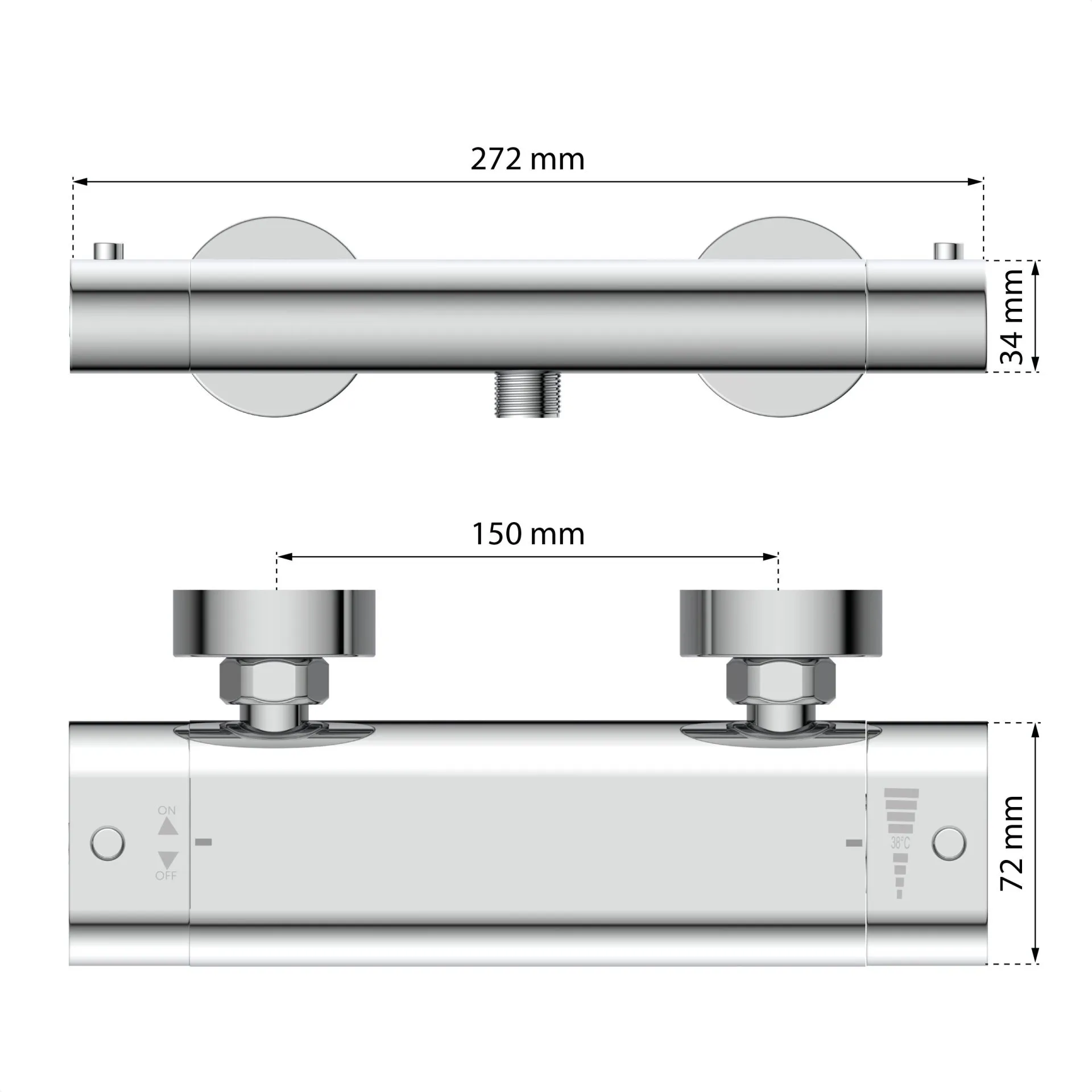 EISL CARNEO Duschthermostat, Chrom