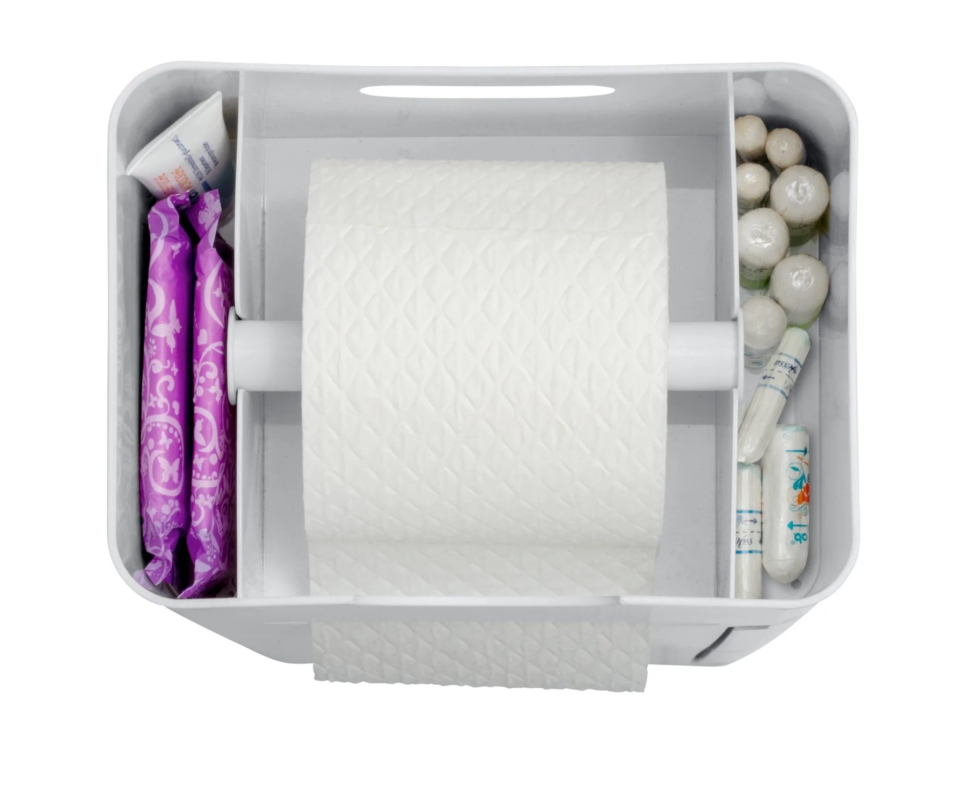 WENKO IMON WC-Garnitur, Weiß matt, mit Toilettenpapierhalter und Ablage