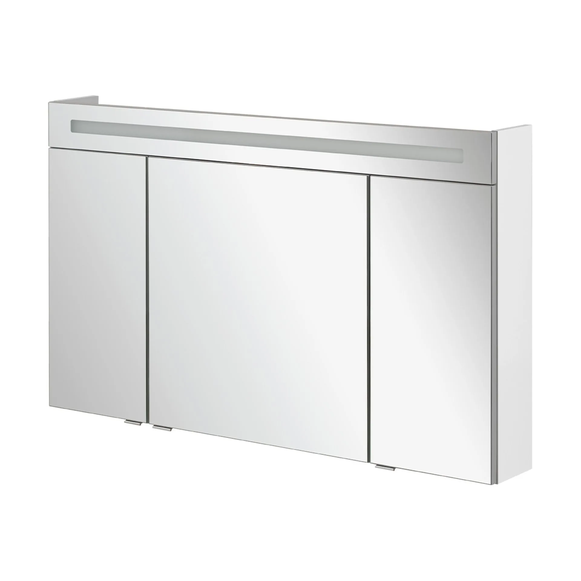 FACKELMANN B.CLEVER Waschtisch Set mit Spiegelschrank 120 cm breit, Weiß, Waschbecken Gussmarmor Weiß