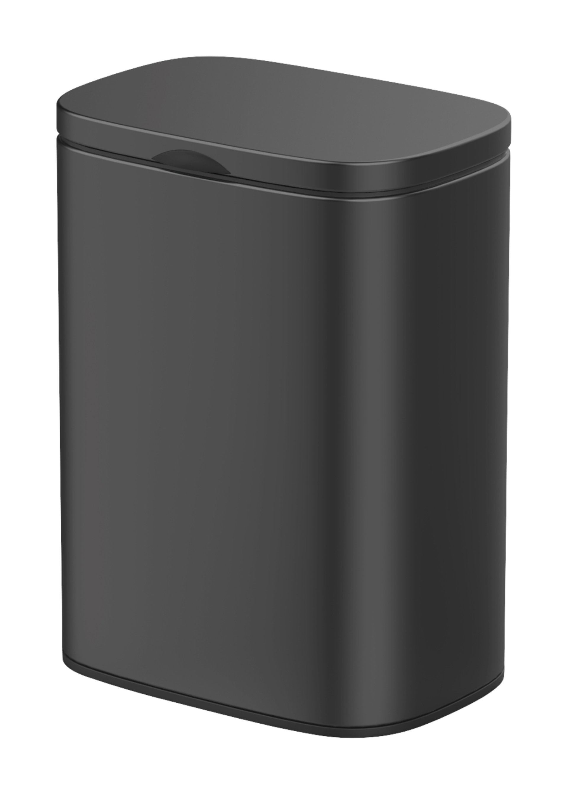 WENKO SARE Kosmetikeimer 5 Liter, Schwarz, mit Absenkautomatik, zur Wandmontage