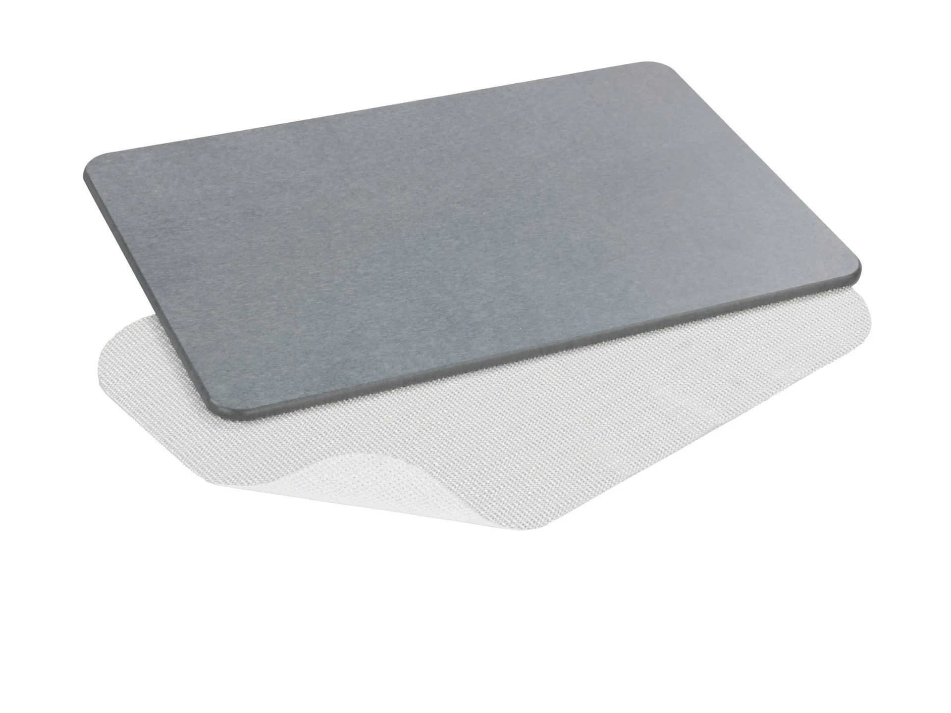 WENKO SIMI Badematte 60 x 39 cm, Grau, aus natürlichem Diatomit