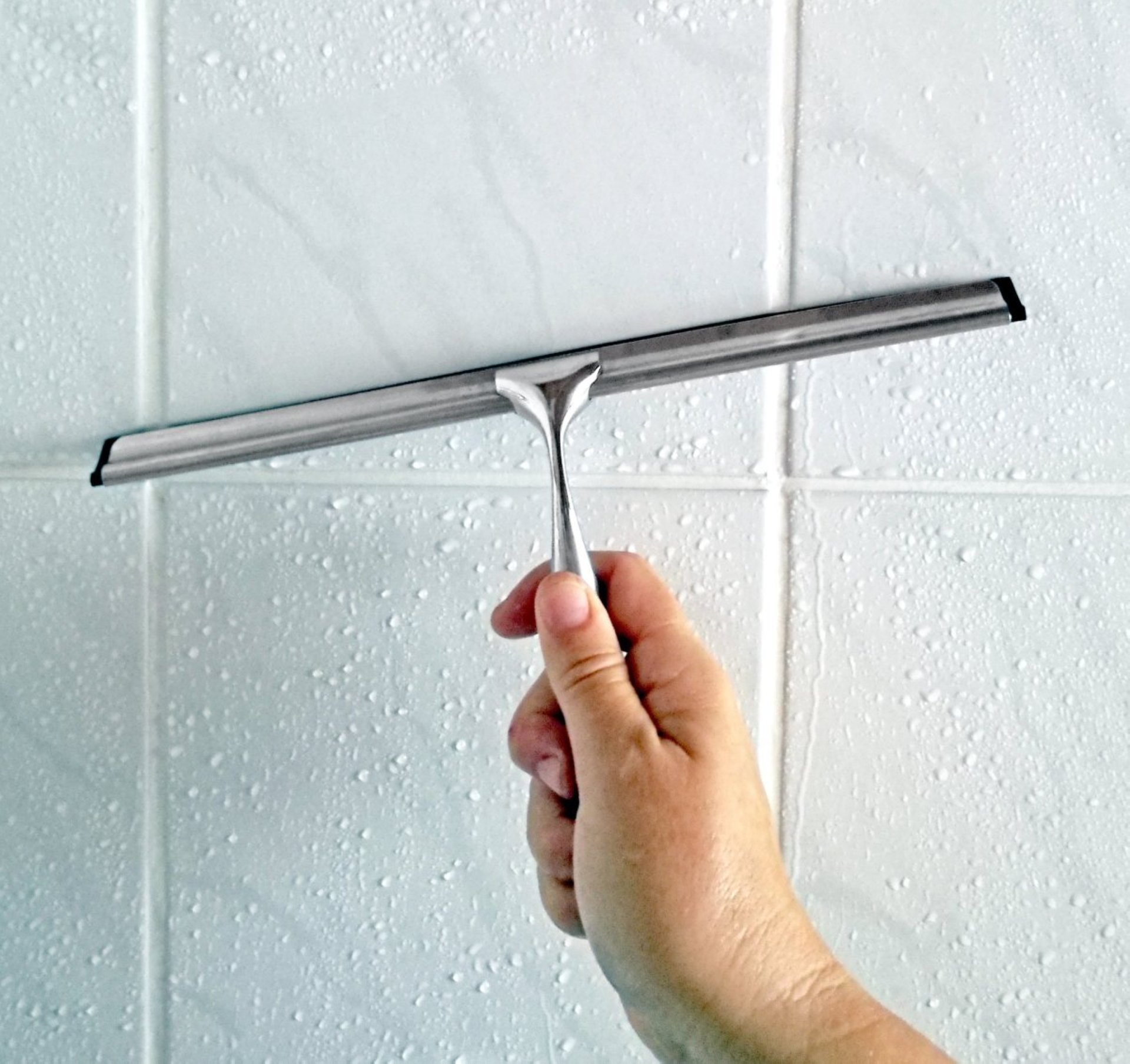 Fackelmann Duschabzieher Edelstahl 30 cm