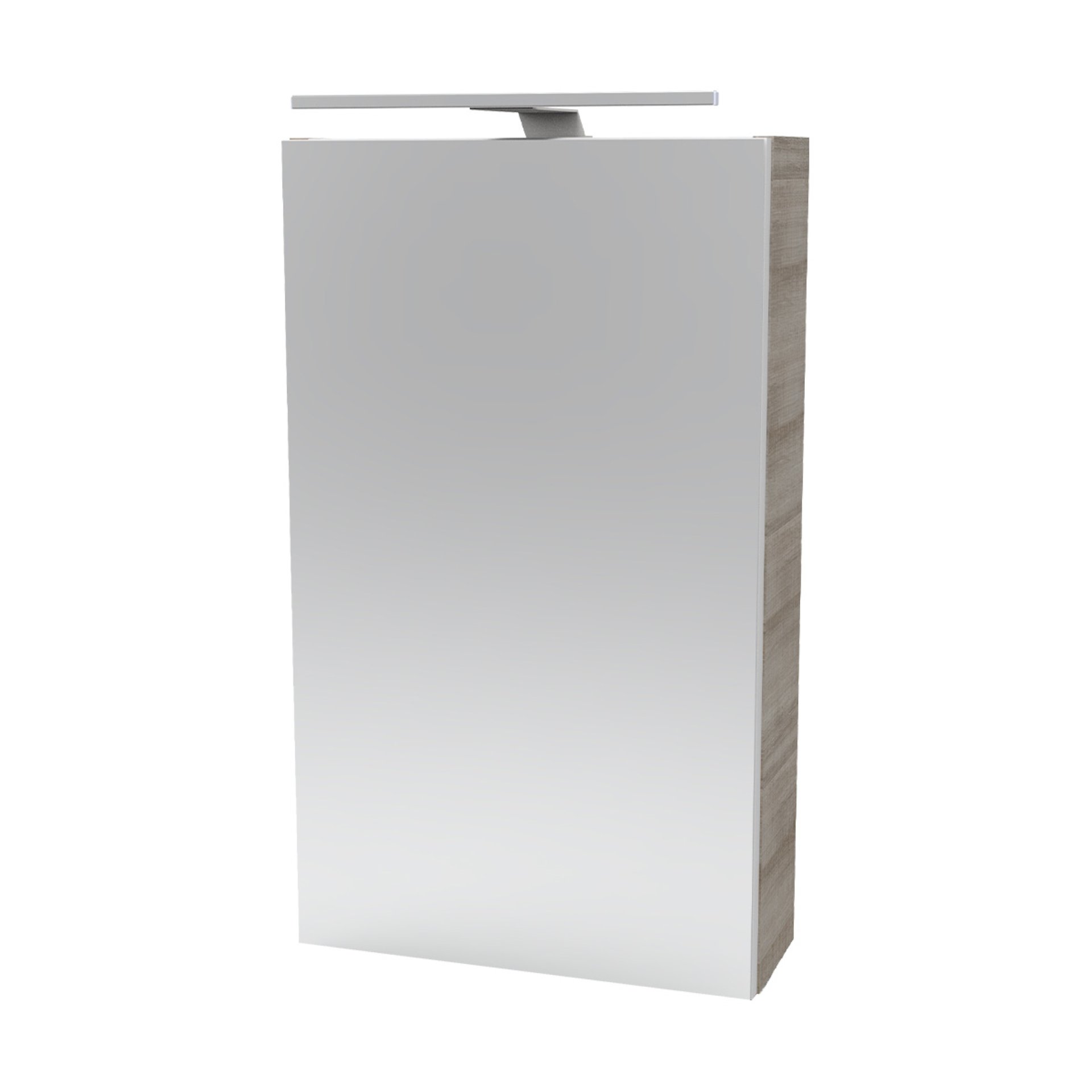 Fackelmann SBC A-VERO Gäste-WC Spiegelschrank 40 cm, Grau, rechts