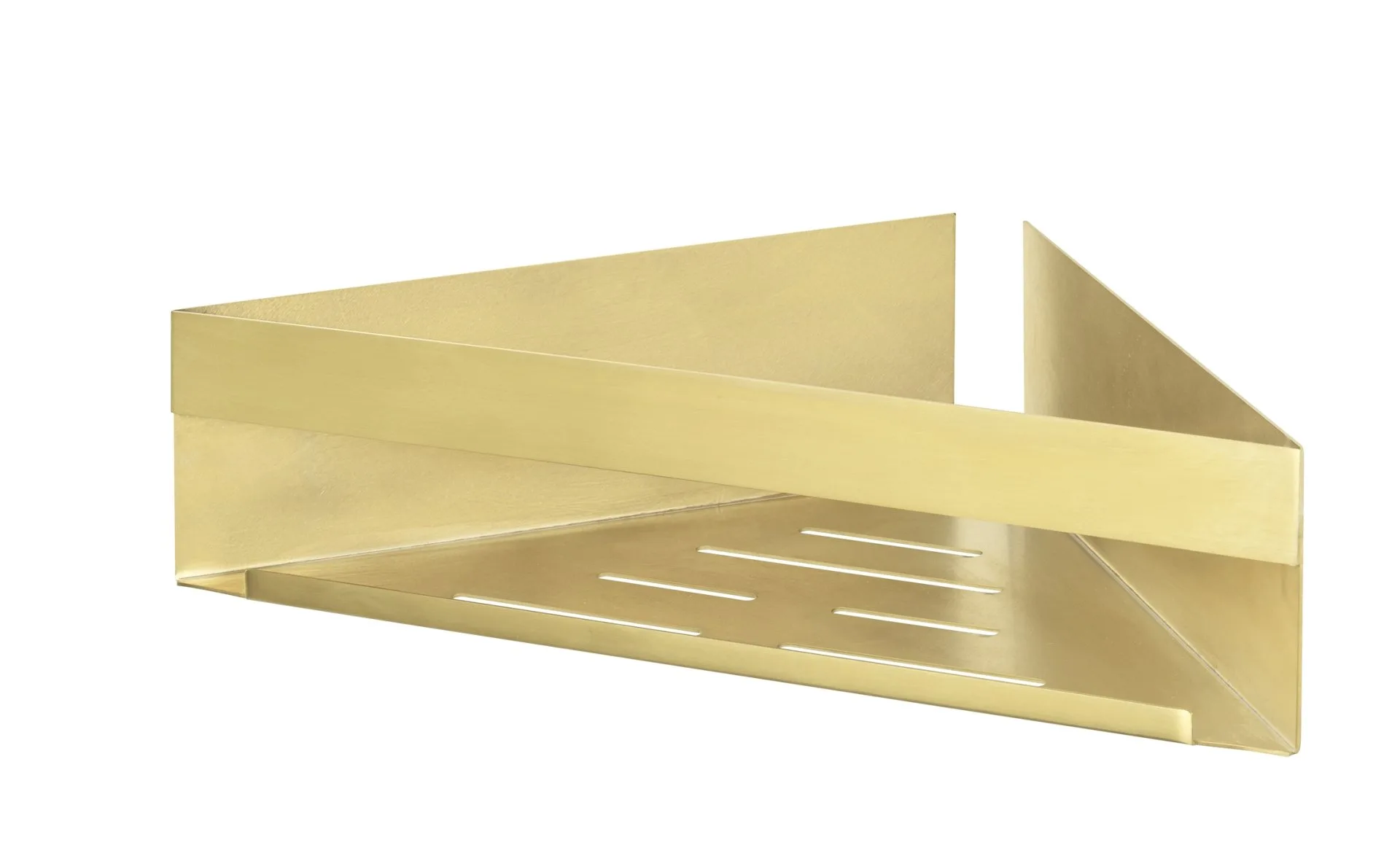 WENKO GENOVA Dusch Eckablage 36 cm breit, Gold, Befestigen ohne Bohren