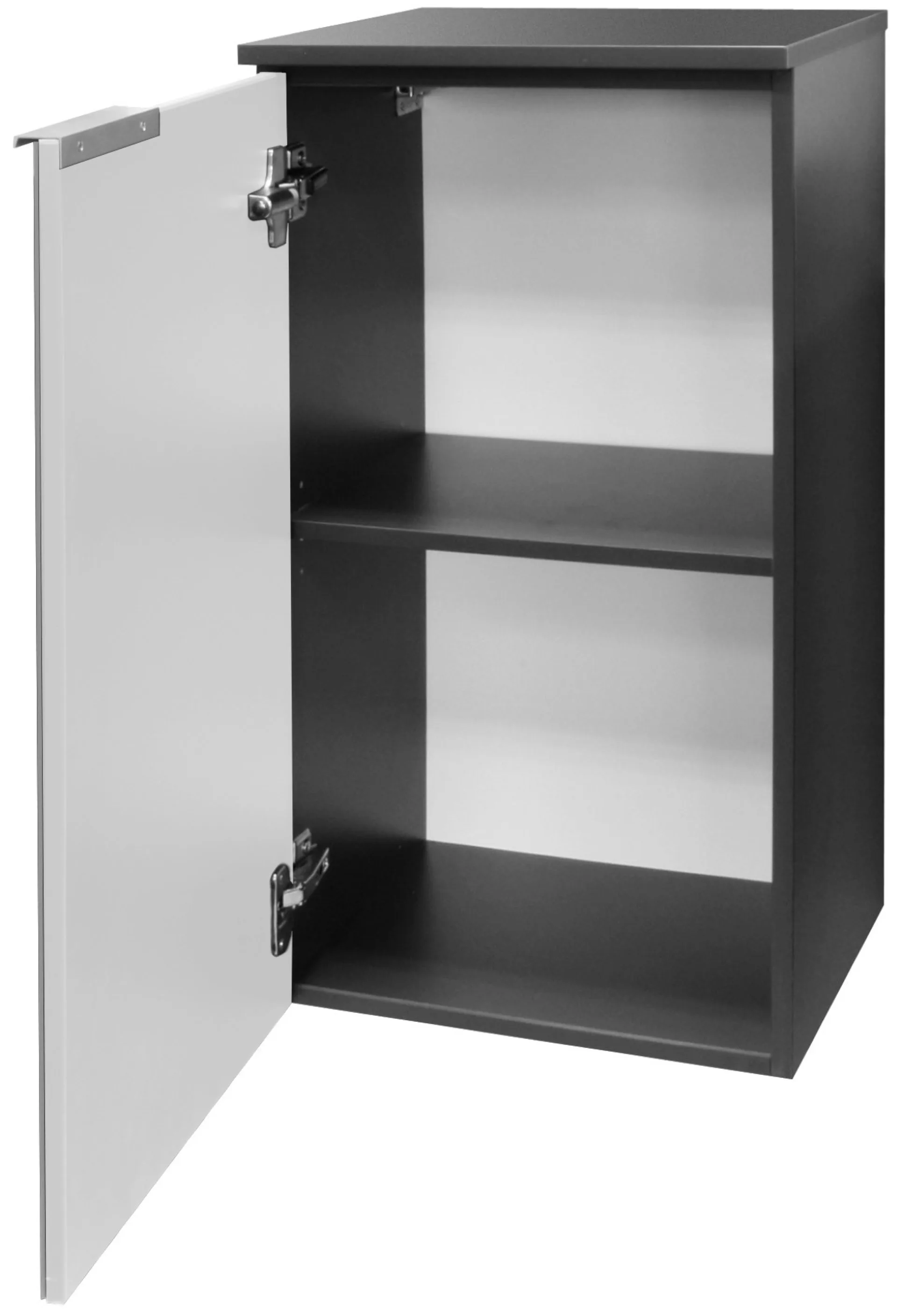 FACKELMANN KARA Unterschrank 41 cm breit, Weiß/Anthrazit, Türanschlag links