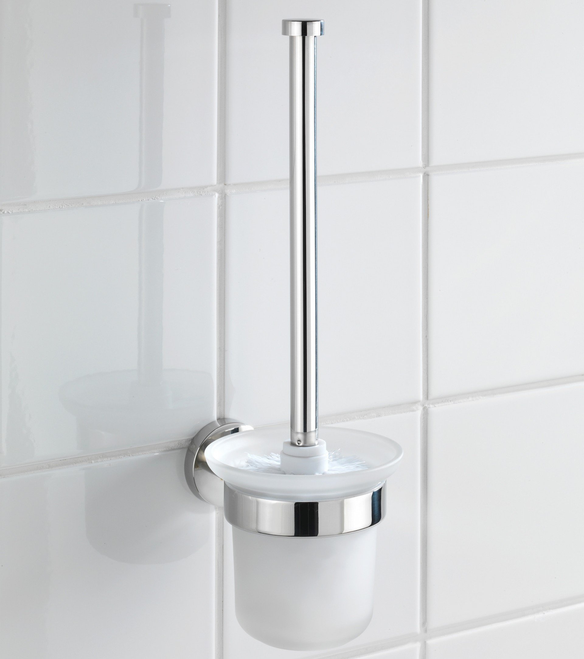 WENKO BOSIO WC-Garnitur, Chrom glänzend, Edelstahl rostfrei