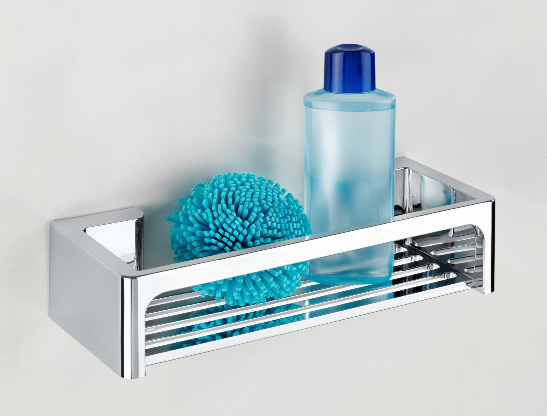 WENKO BRALIA Duschablage, Chrom, 2er Set, Befestigen ohne bohren, Power-Loc®