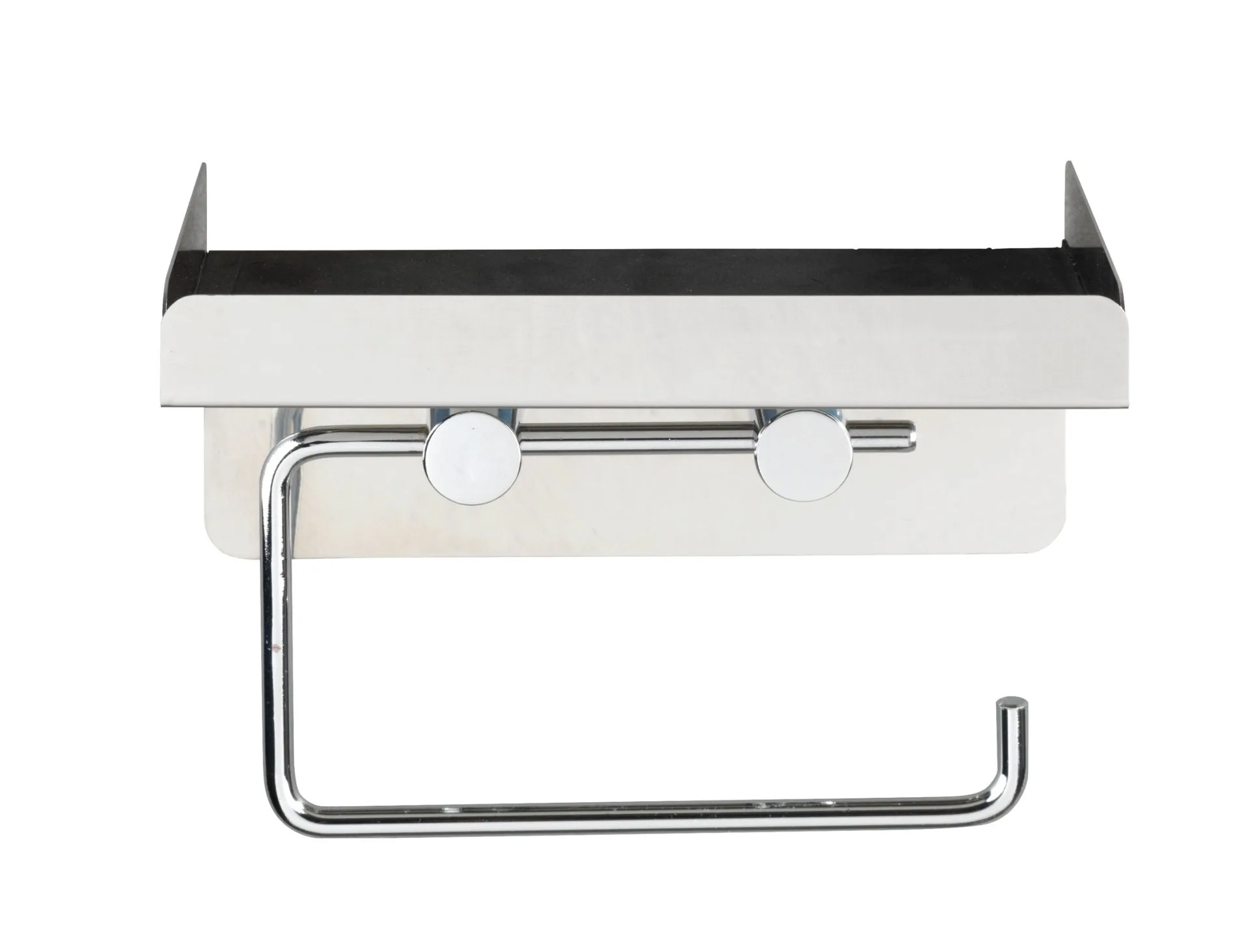 WENKO Toilettenpapierhalter 2 in 1, mit Ablage, Edelstahl rostfrei