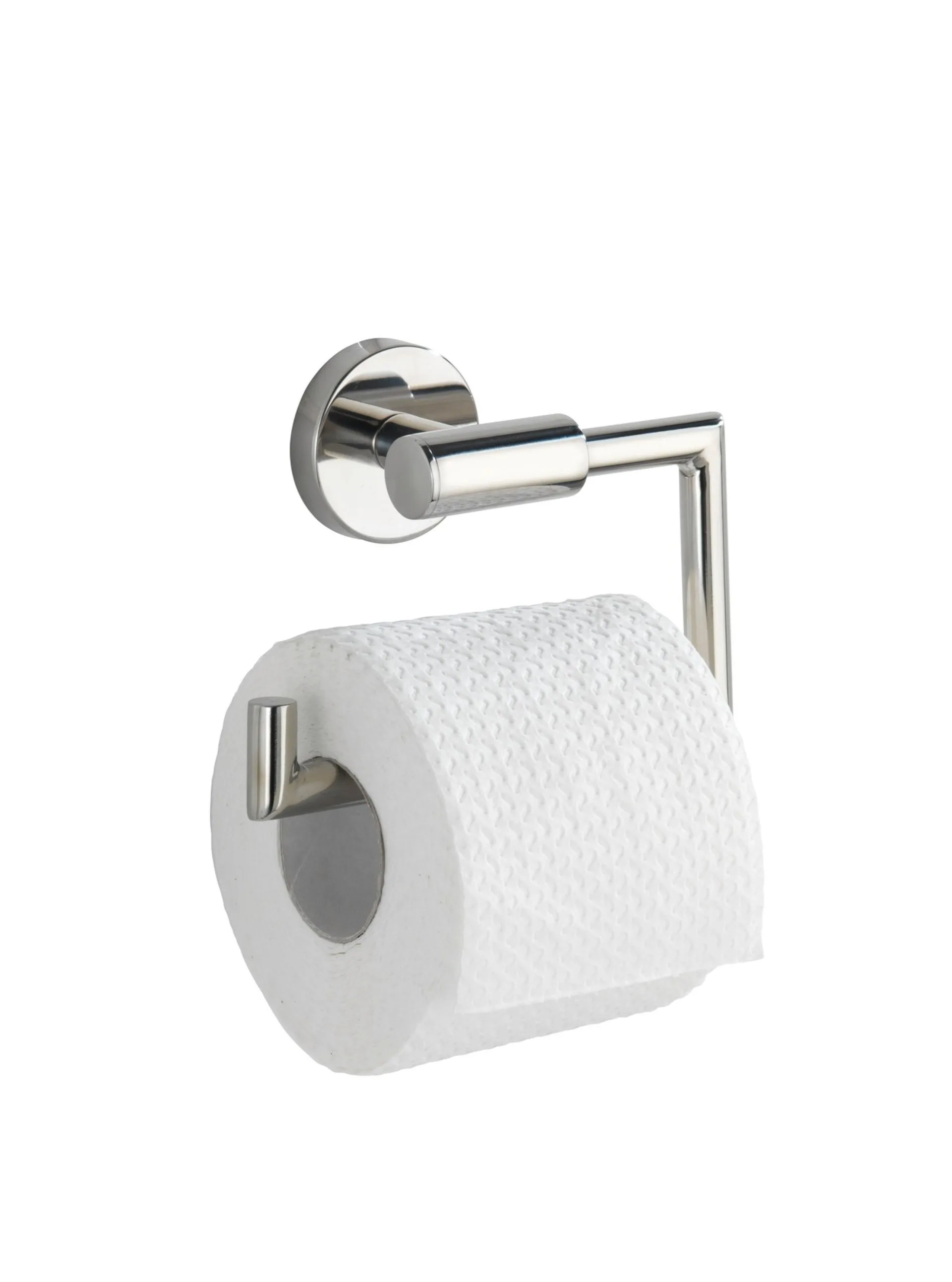 WENKO BOSIO Toilettenpapierhalter, Chrom glänzend, Edelstahl rostfrei