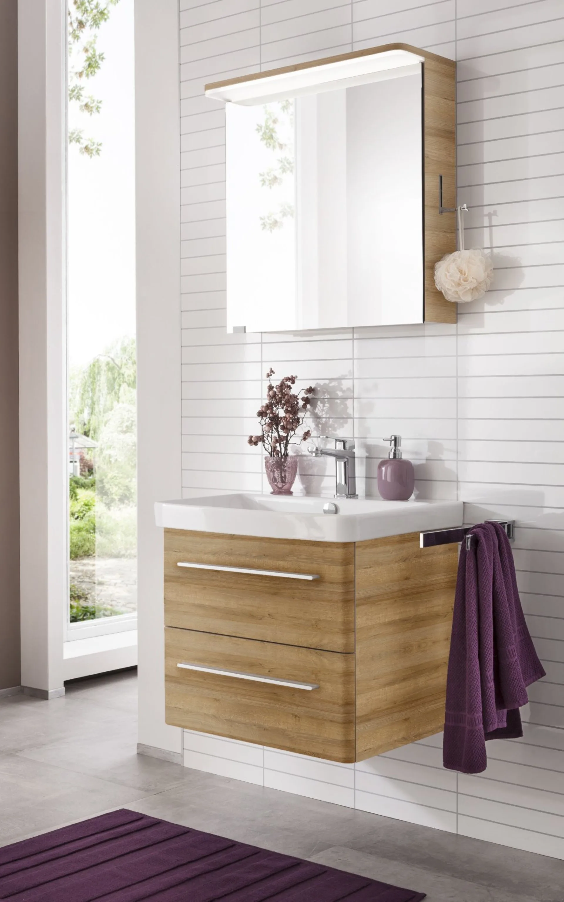 Lanzet K8 Waschtischunterschrank 56 cm Hellbraun