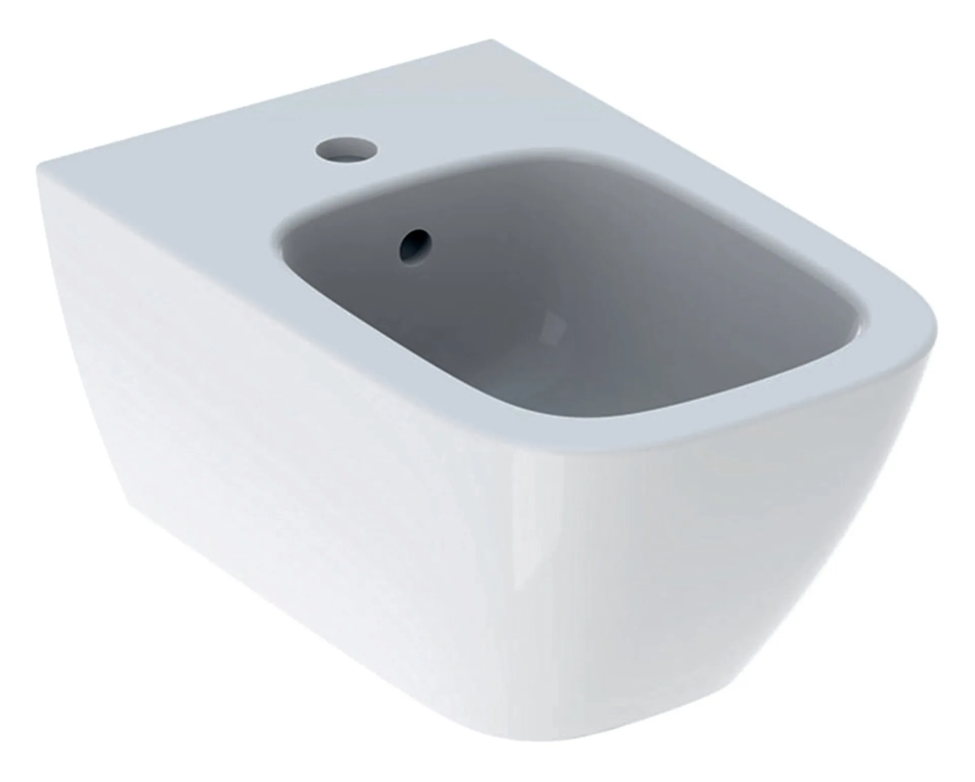GEBERIT SMYLE SQUARE Bidet, Weiß, wandhängend, KeraTect
