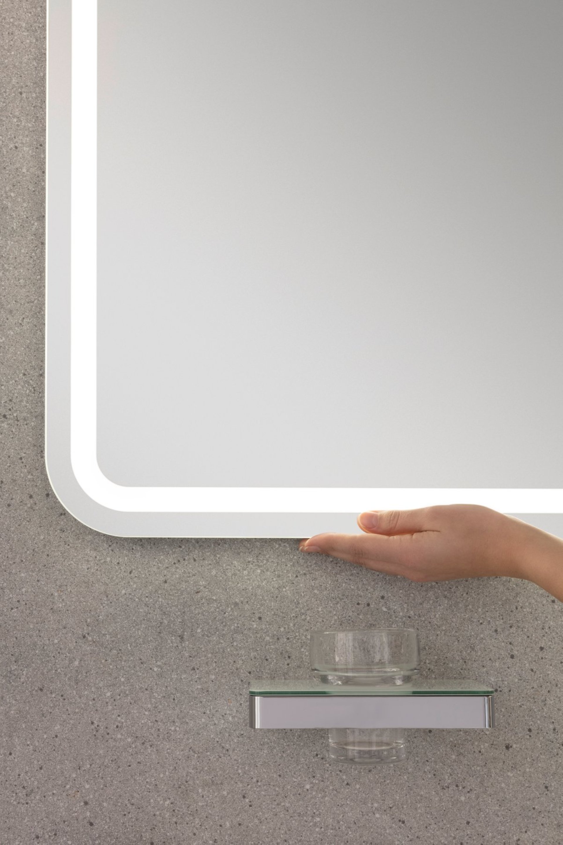 Lanzet Impulso Badmöbel Set 3-teilig, 90cm, Weiß, mit Spiegelelement