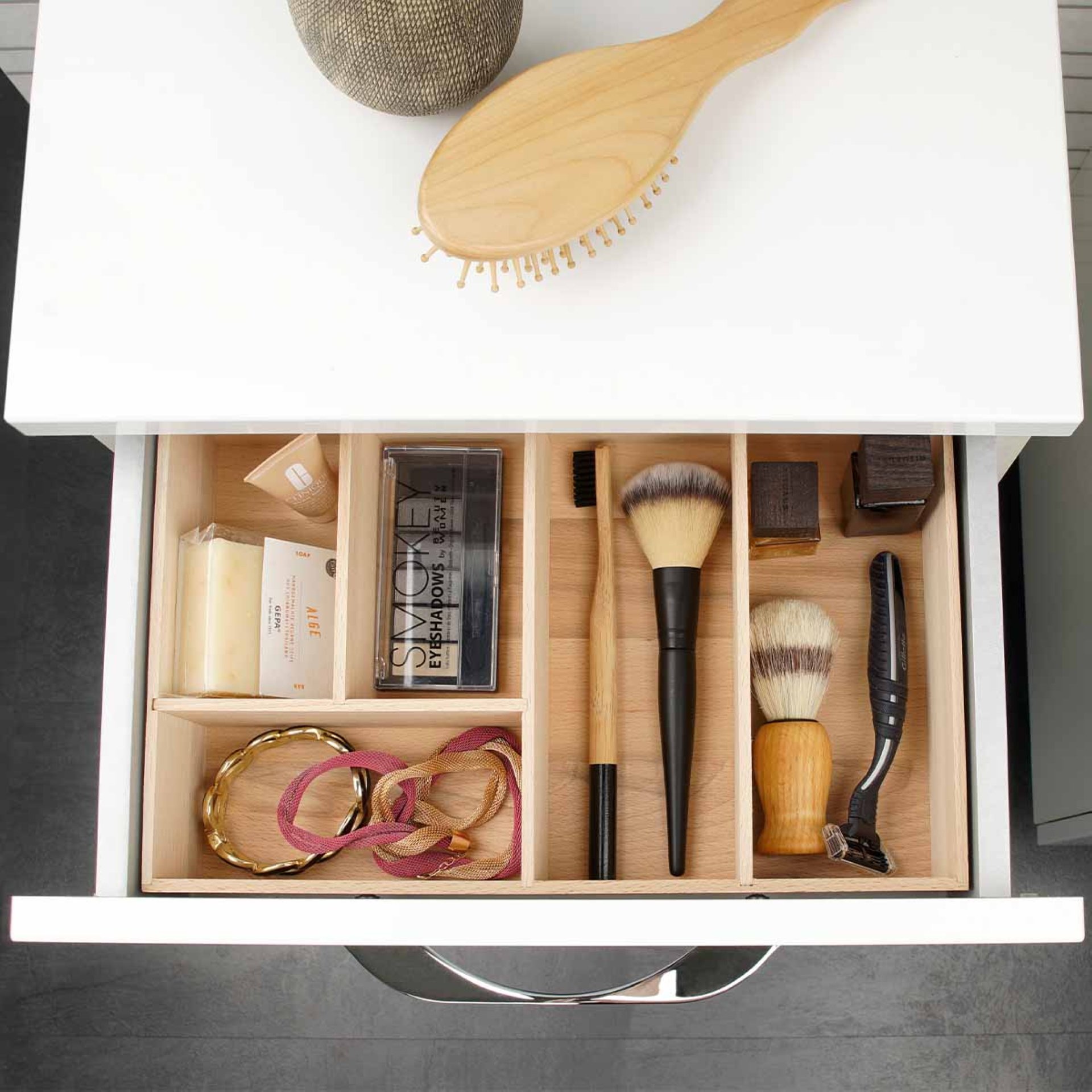 Fackelmann Schubkasten Einsatz Breite 17 cm Buchenholz