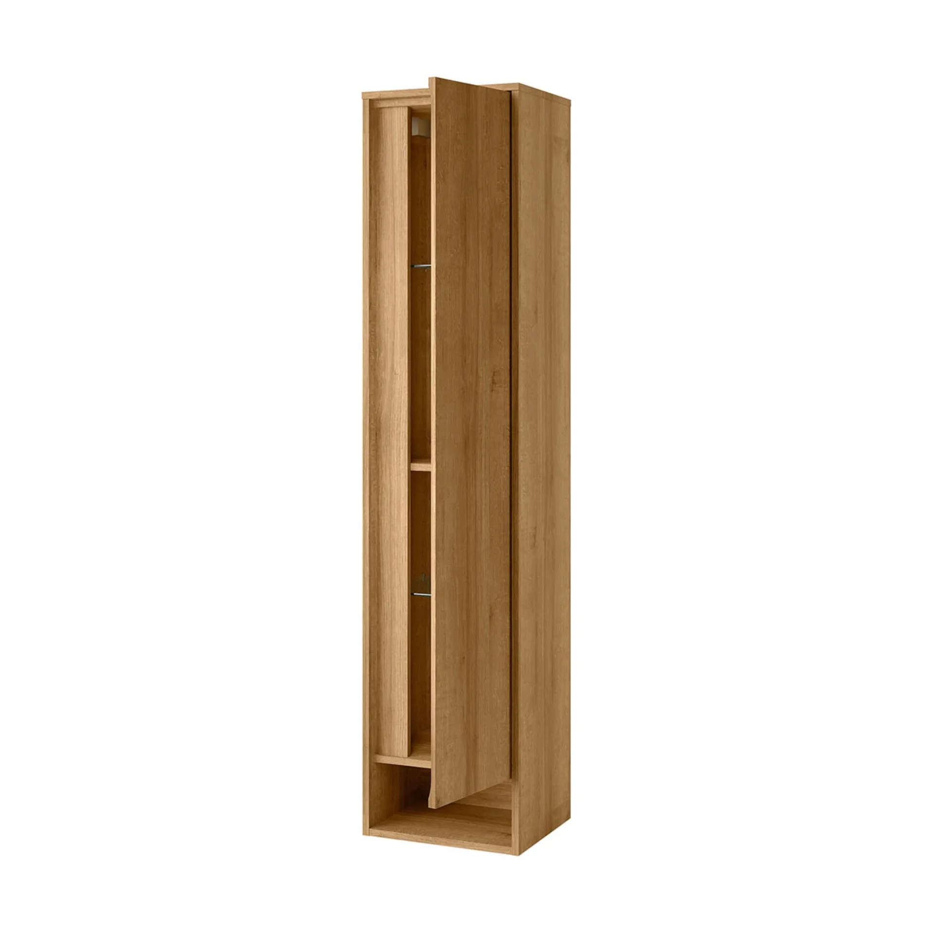 FACKELMANN NATURA Hochschrank 38 cm breit, Braun hell, Türanschlag rechts