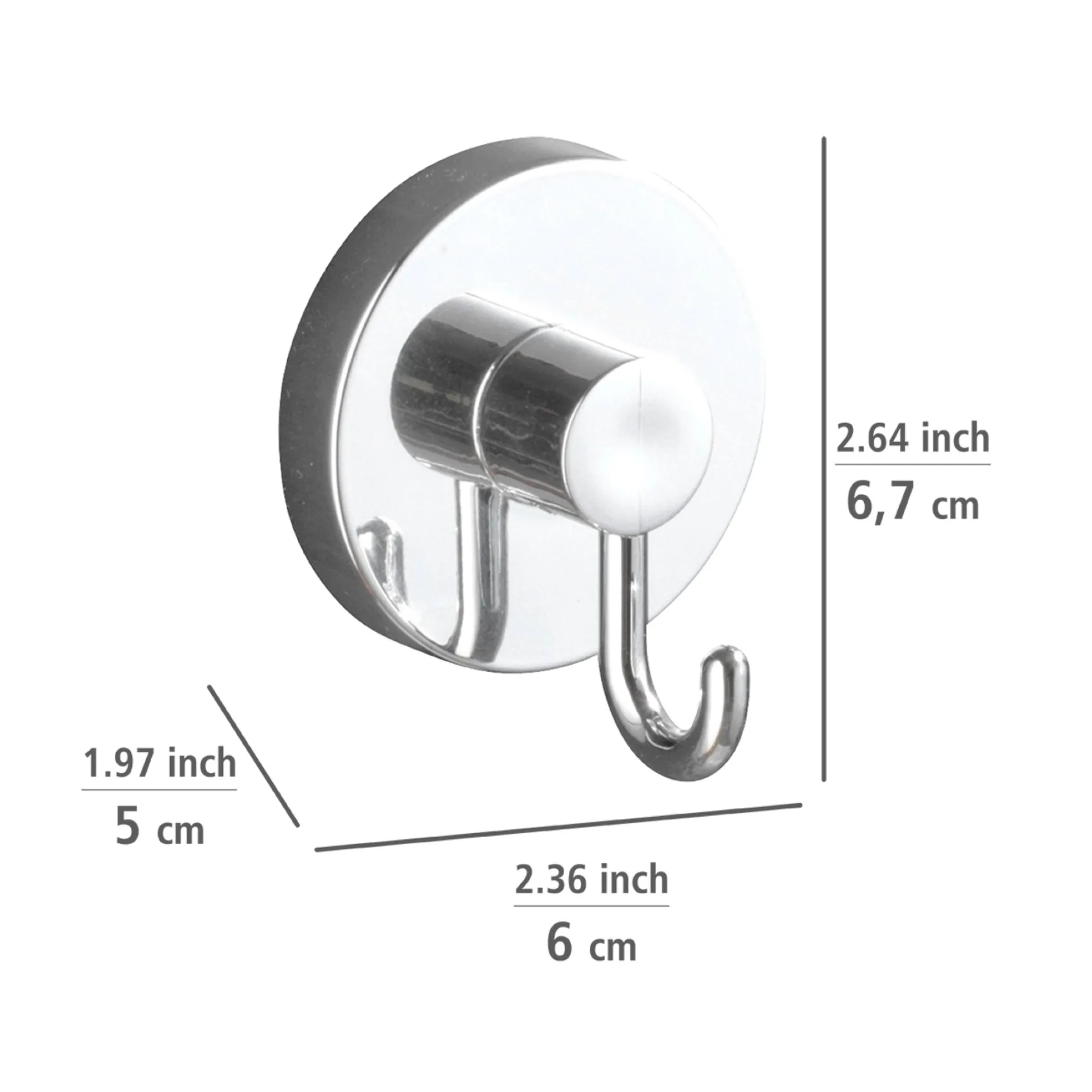 WENKO MILAZZO Accessoire Set, Chrom glänzend, Toilettenpapierhalter, Handtuchhaken, Edelstahl, Vacuum-Loc