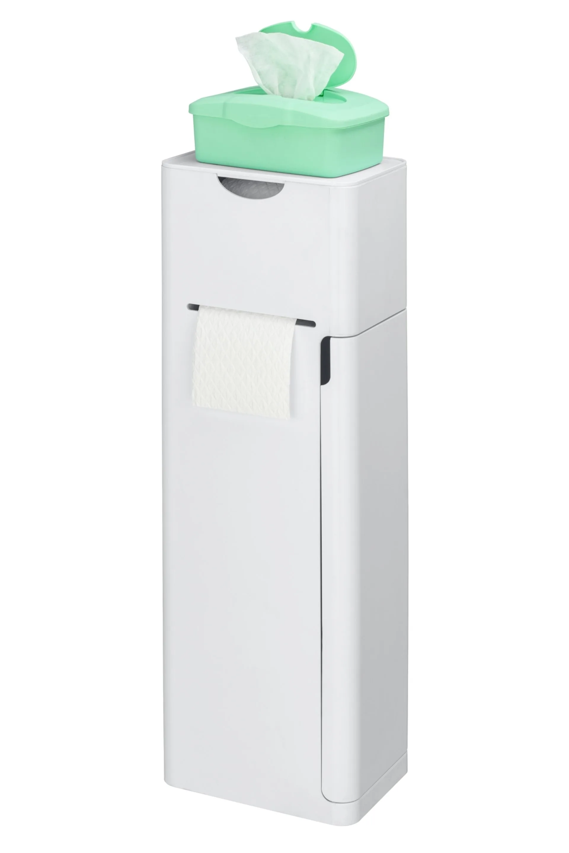 WENKO IMON WC-Garnitur, Weiß matt, mit Toilettenpapierhalter und Ablage